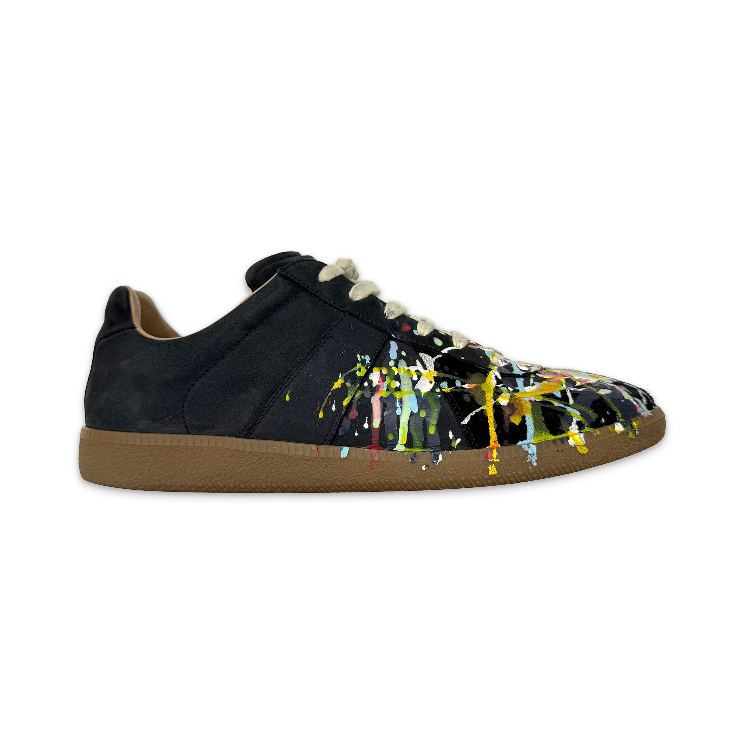 Maison Margiela, GAT Replica Sneaker Low “Black Paint Splatter"