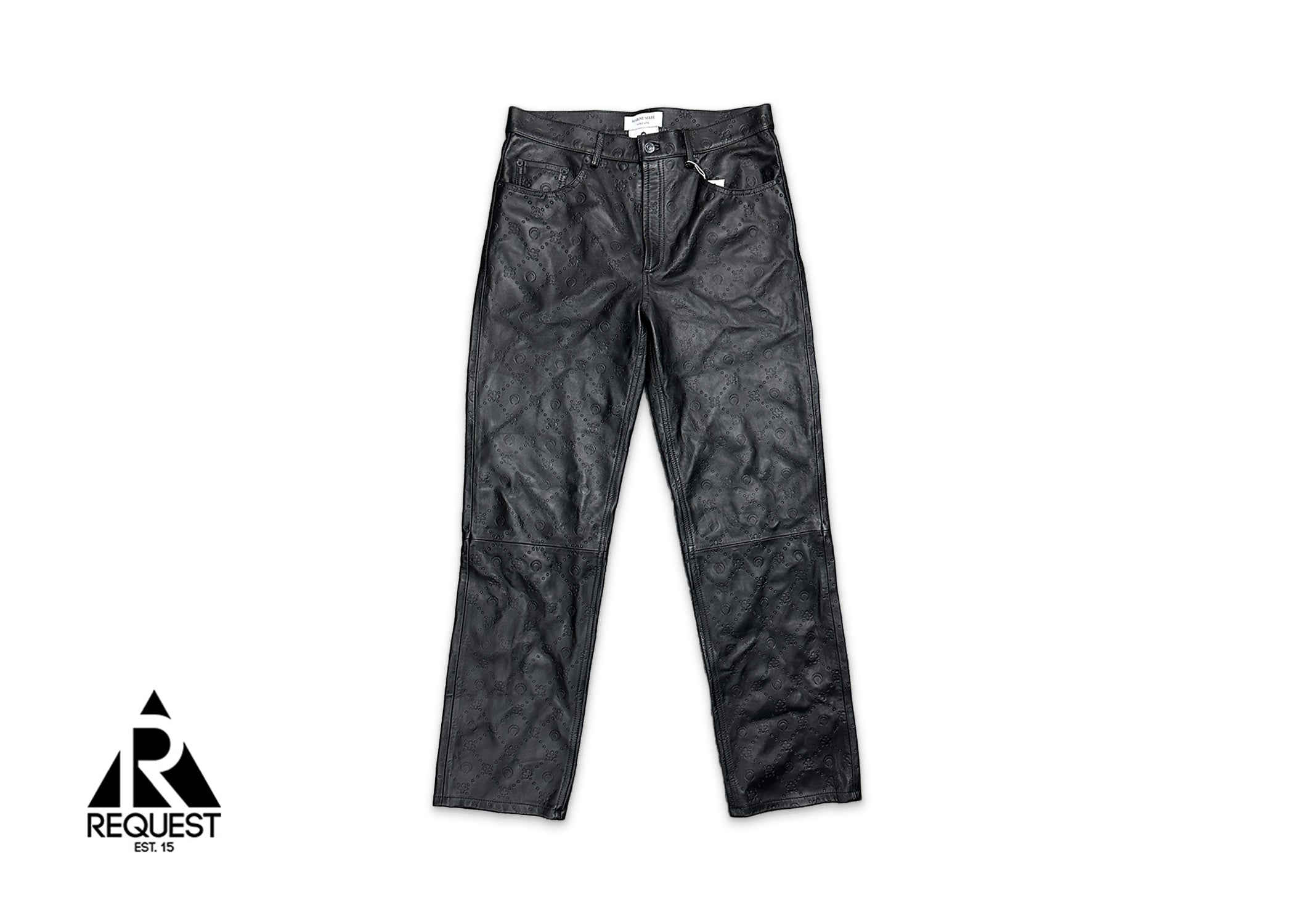 Request, Marine Serre Embossed Crescent Moon Trousers "Black"