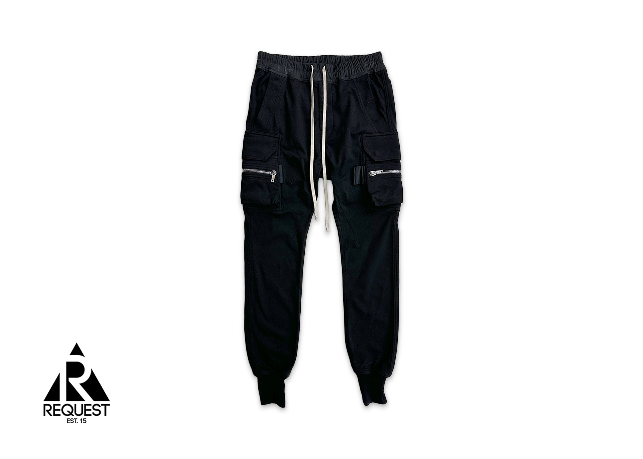 Rick Owens, Luxor Mastodon Cargo Pants FW2023 "Black Heavy Jersey"