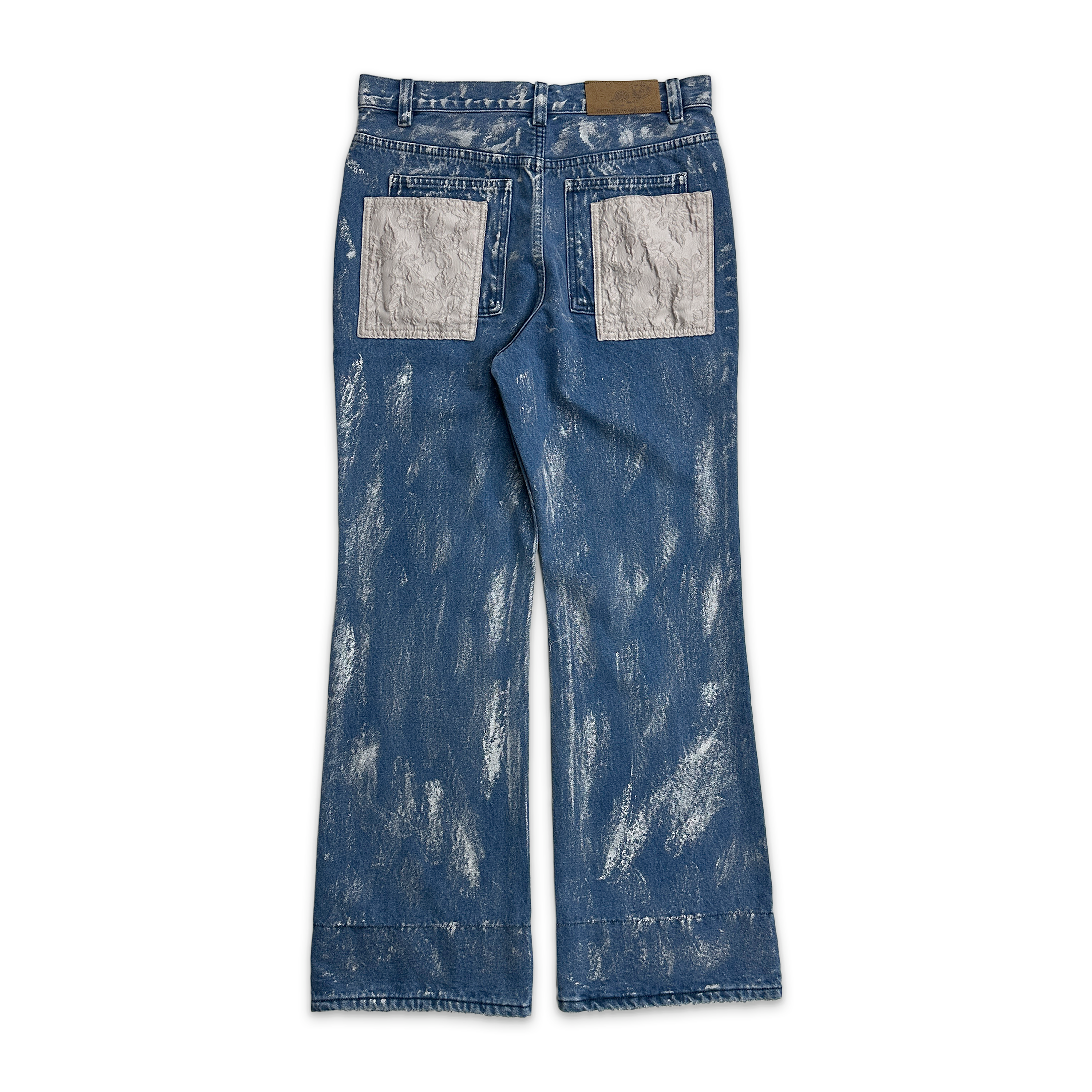Birth of Royal Child, Embossed Silver Washed Denim "Blue"
