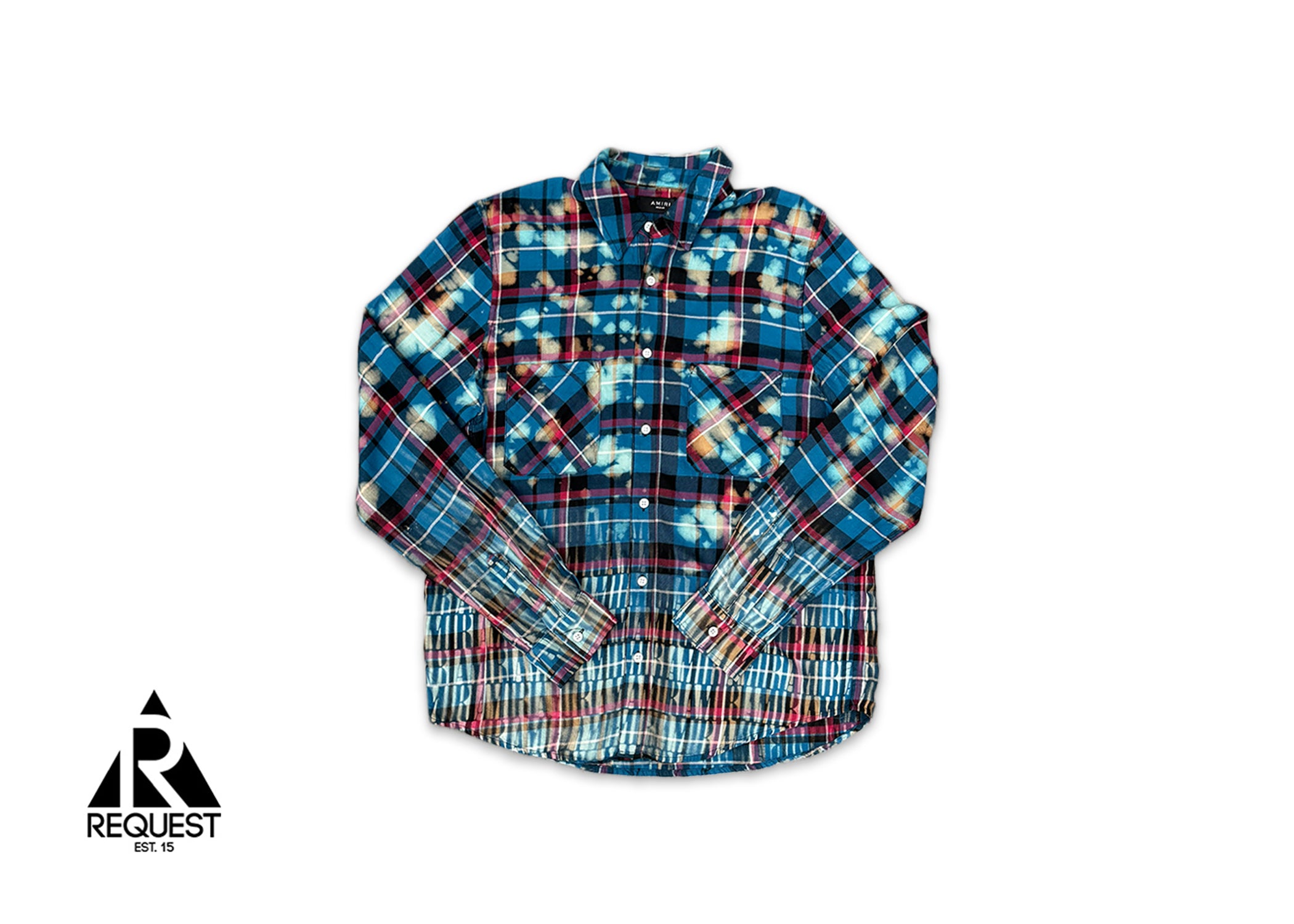 Amiri, Logo Plaid Flannel "Blue/Black"