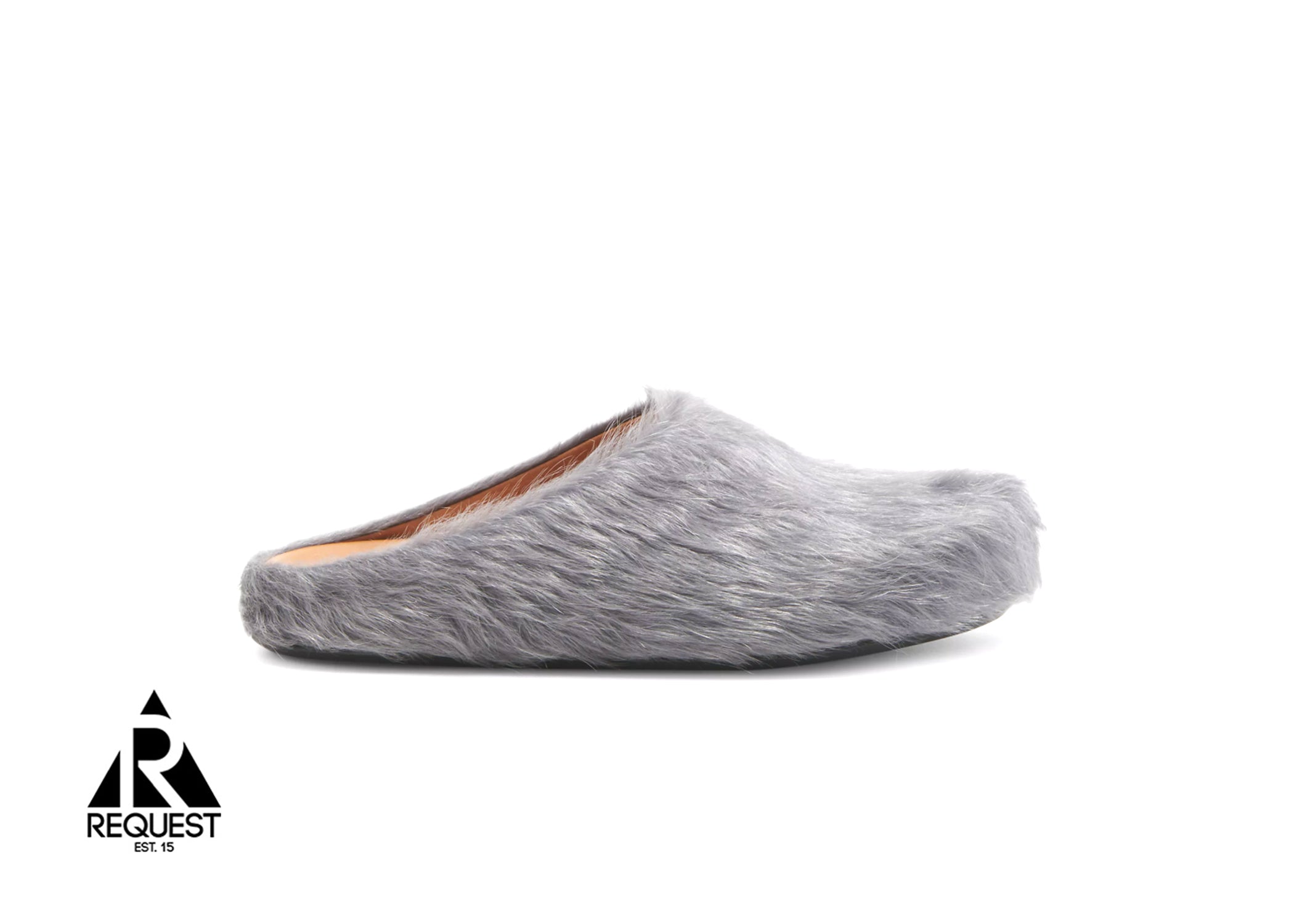 Marni Calf Hair Fussbett Sabot Slipper "Mercury"