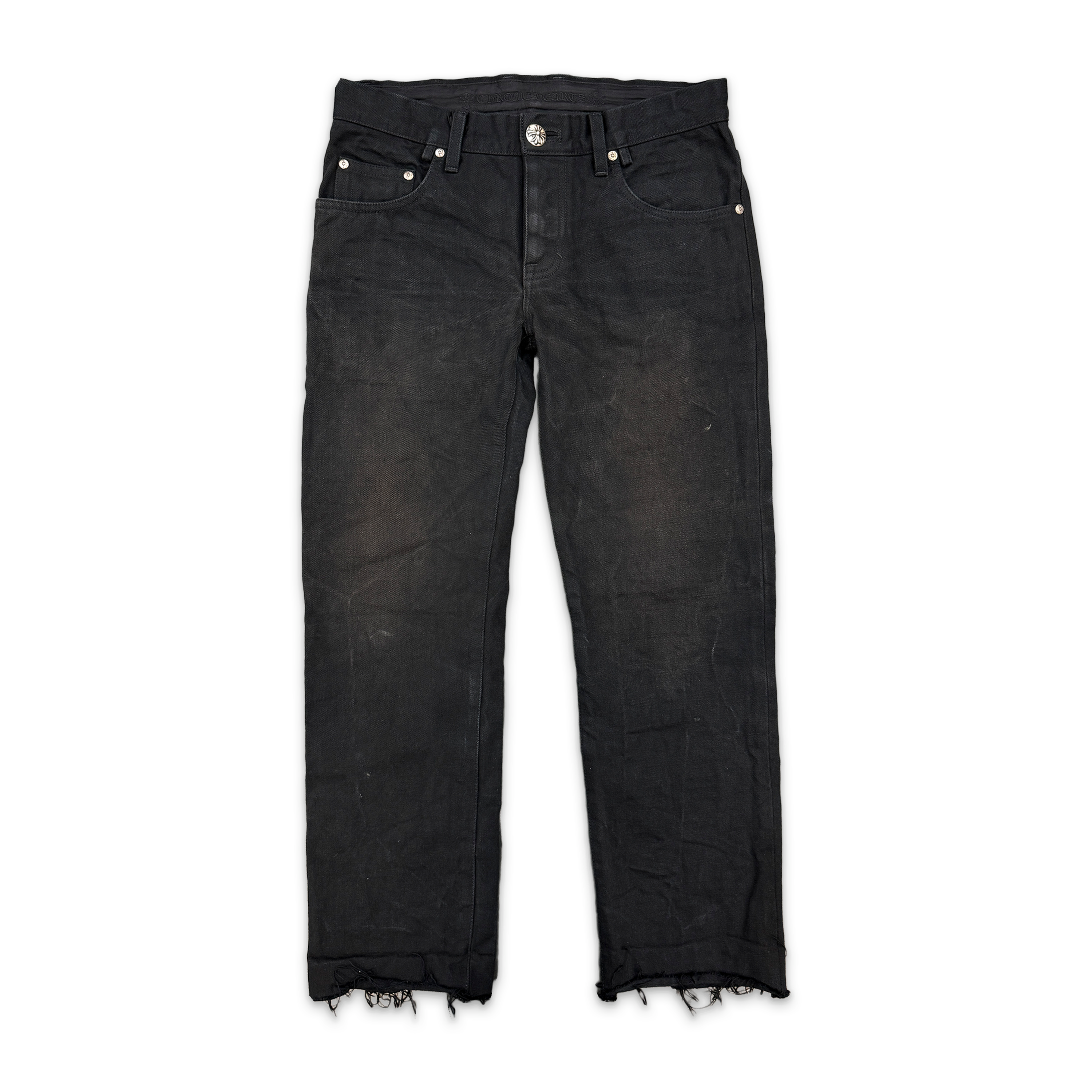 Chrome Hearts, Straight Leg Japanese Denim Jeans "Black"