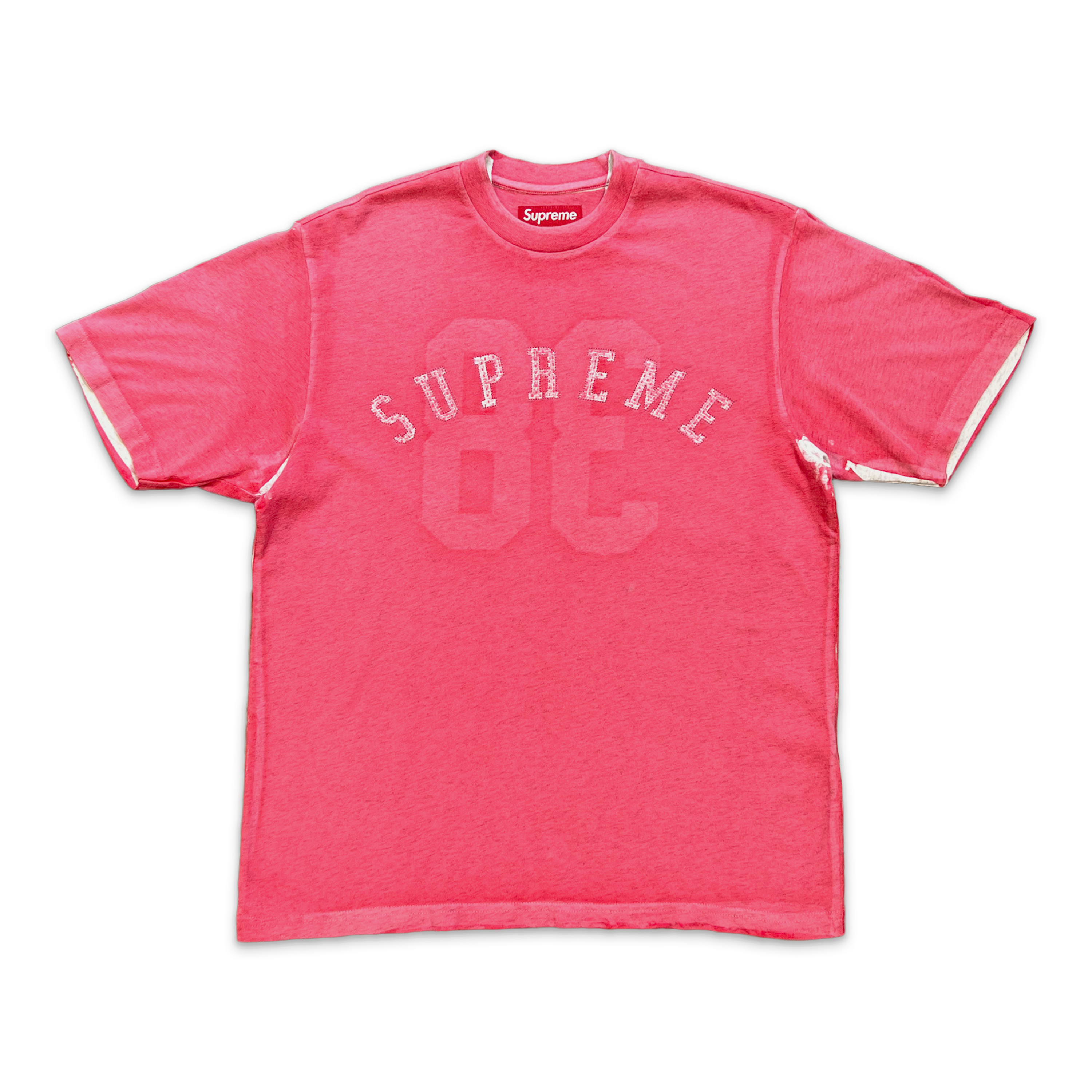 Supreme, Overprint S/S Tee FW25 "Magenta"