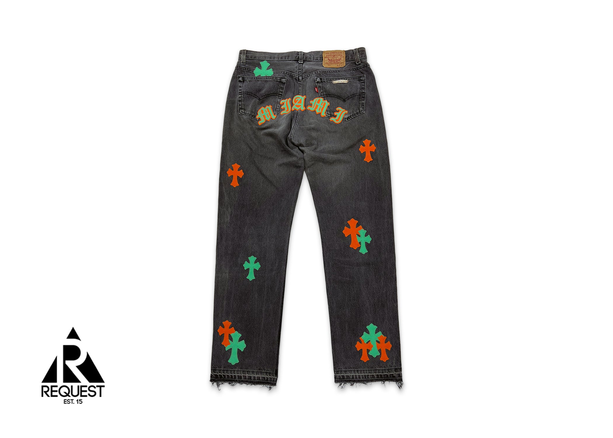 Chrome Hearts, Levi's Miami Exclusive “Green & Orange Crosses"
