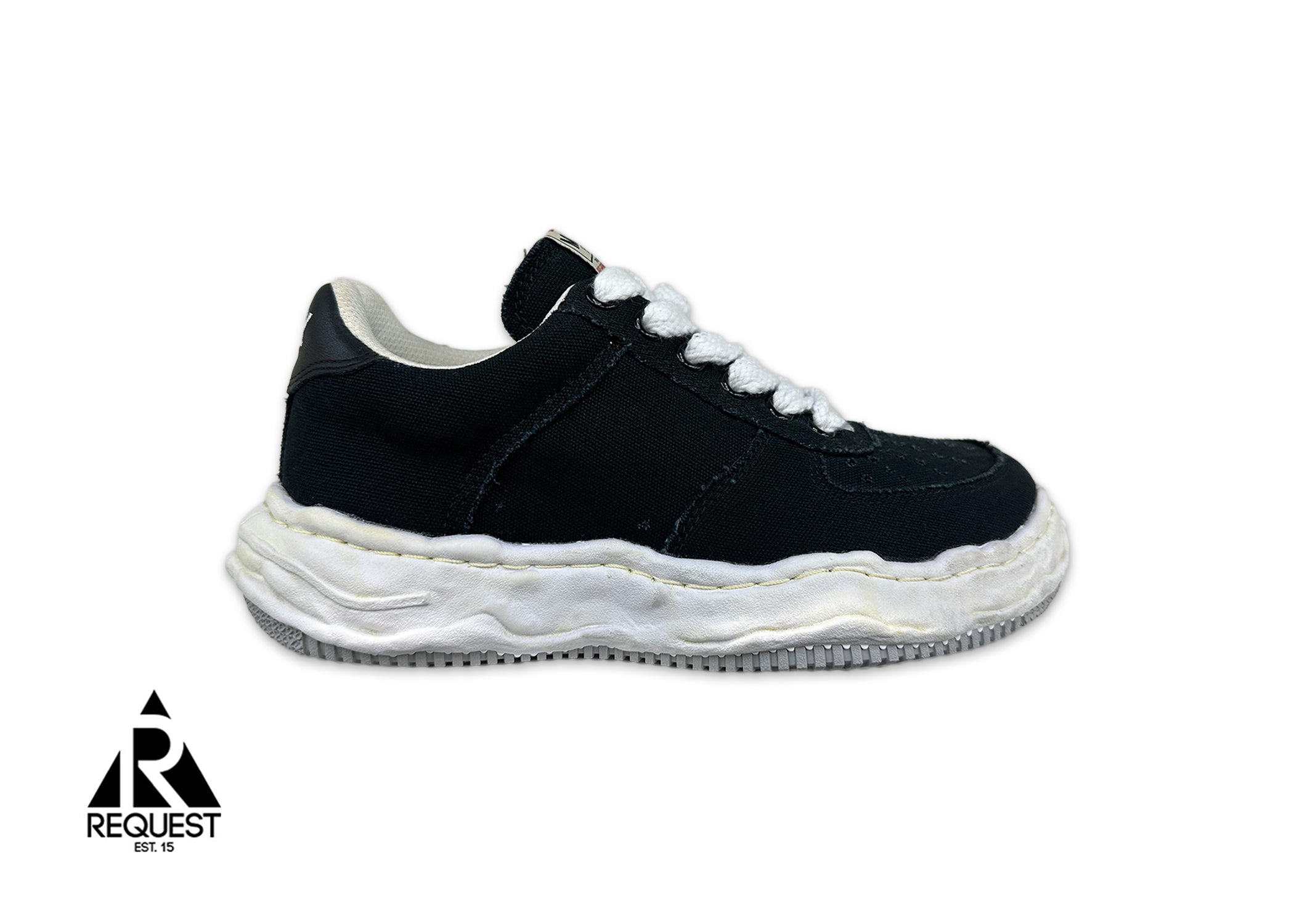 Maison Mihara Yasuhiro, Wayne Washed Canvas Low "Black"