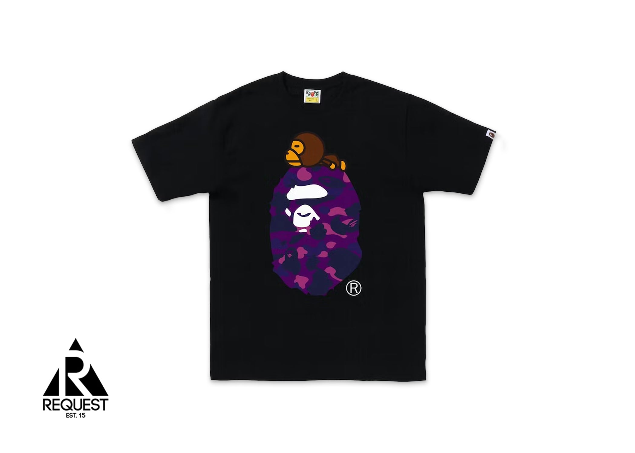 A Bathing Ape BAPE Color Camo Milo On Bape Tee “Black/Purple”
