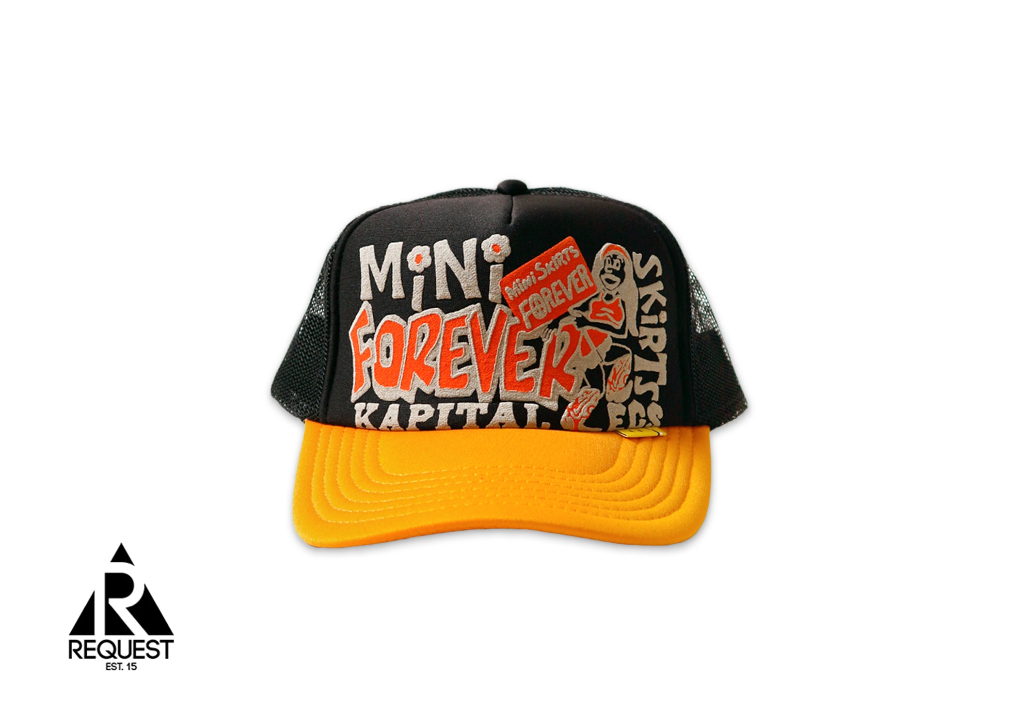 Kapital Kountry Mini Skirt Forever Trucker "Black/Yellow"