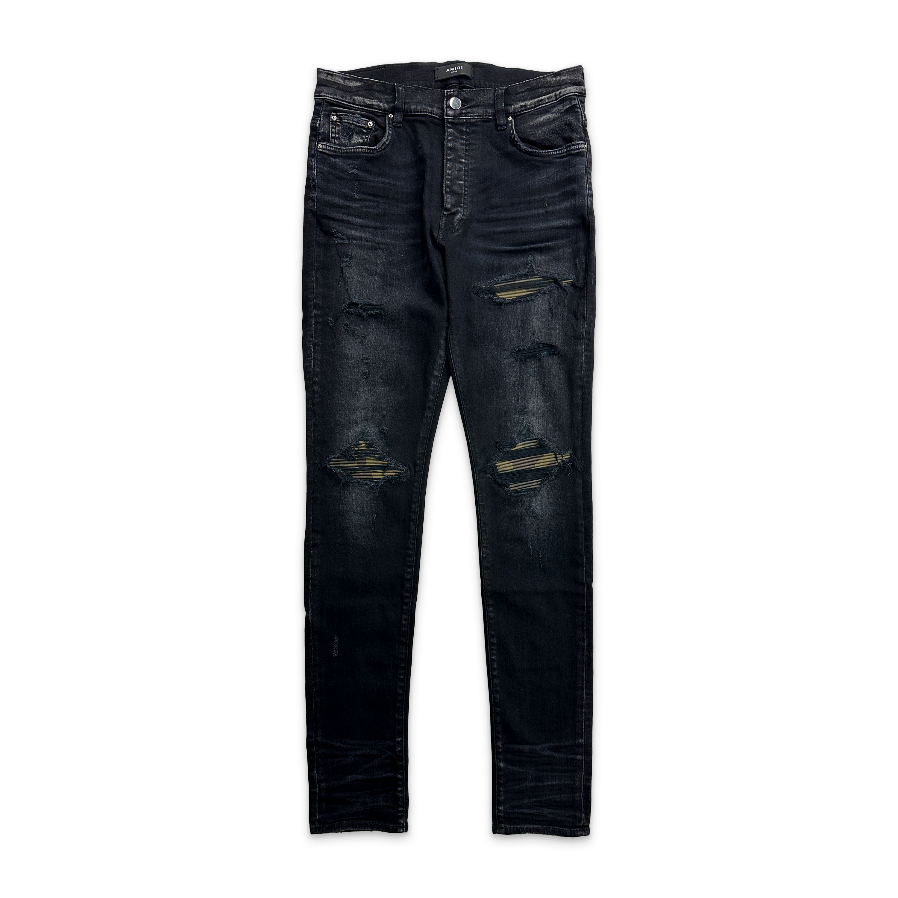 Amiri, MX1 Camo Denim "Washed Black"