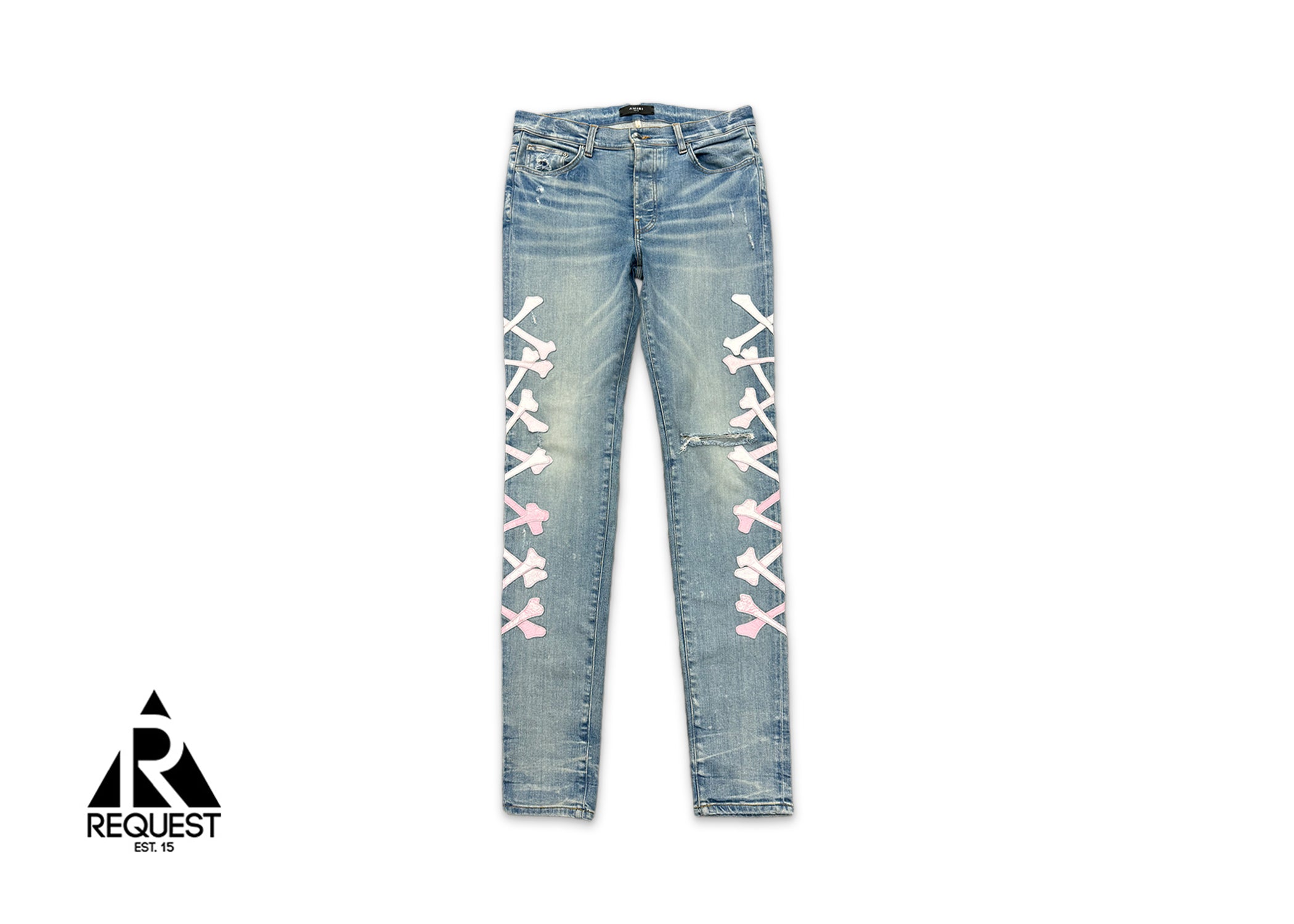 Amiri, Pink Bones Jean “Clay Indigo"