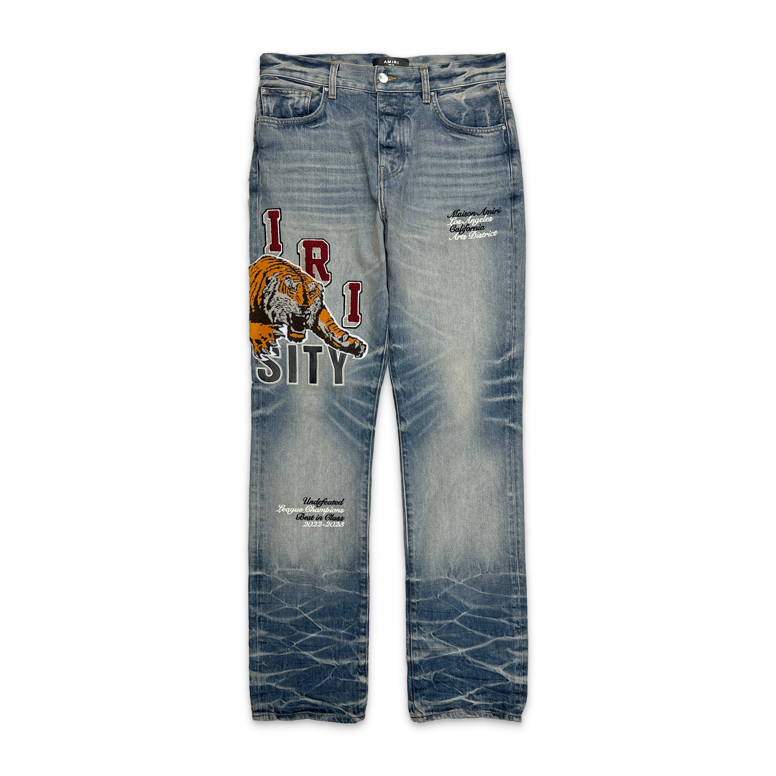 Varsity Tiger Straight Leg Jeans "Clay Indigo"