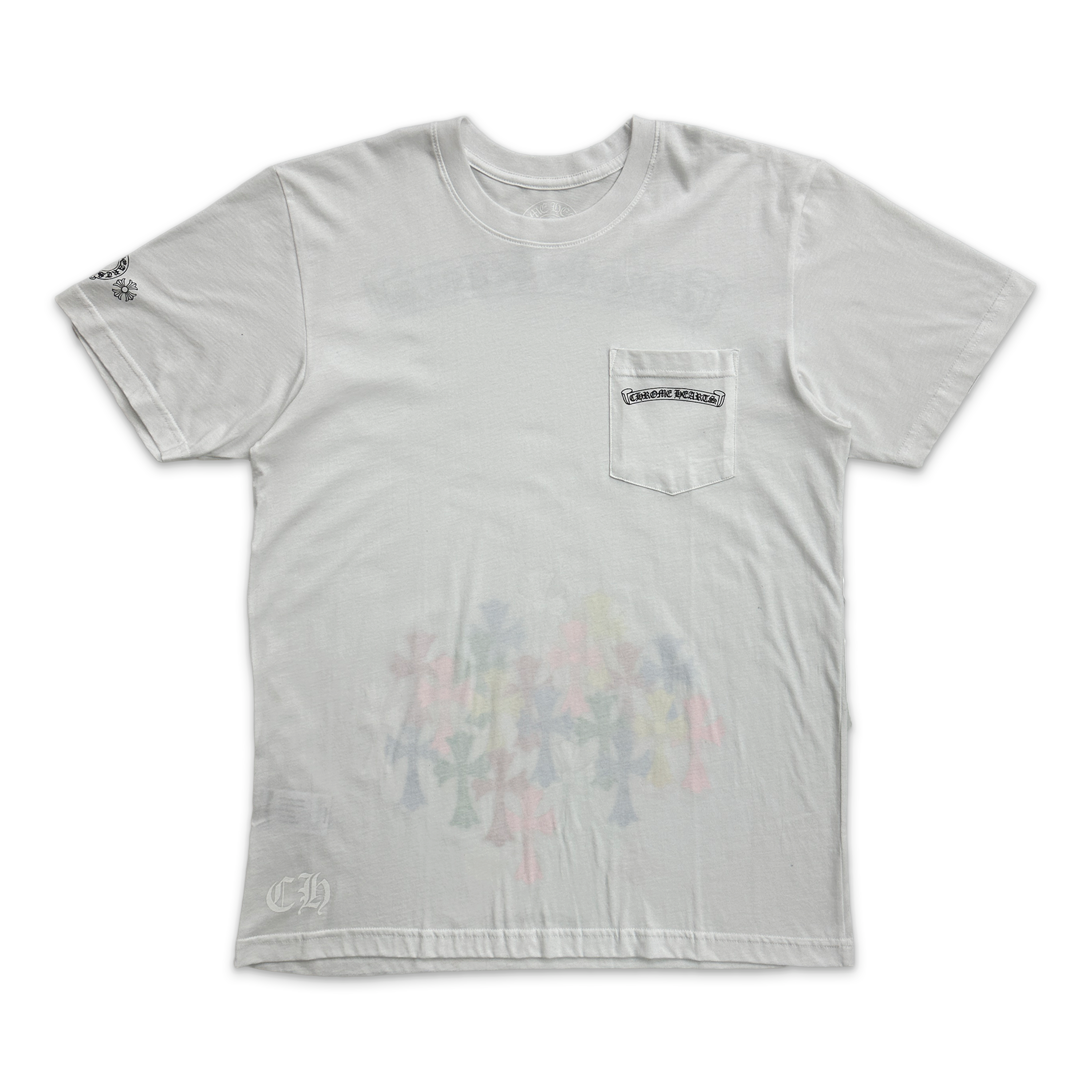 Chrome Hearts, Multi Color Cemetery Scroll Tee "White"