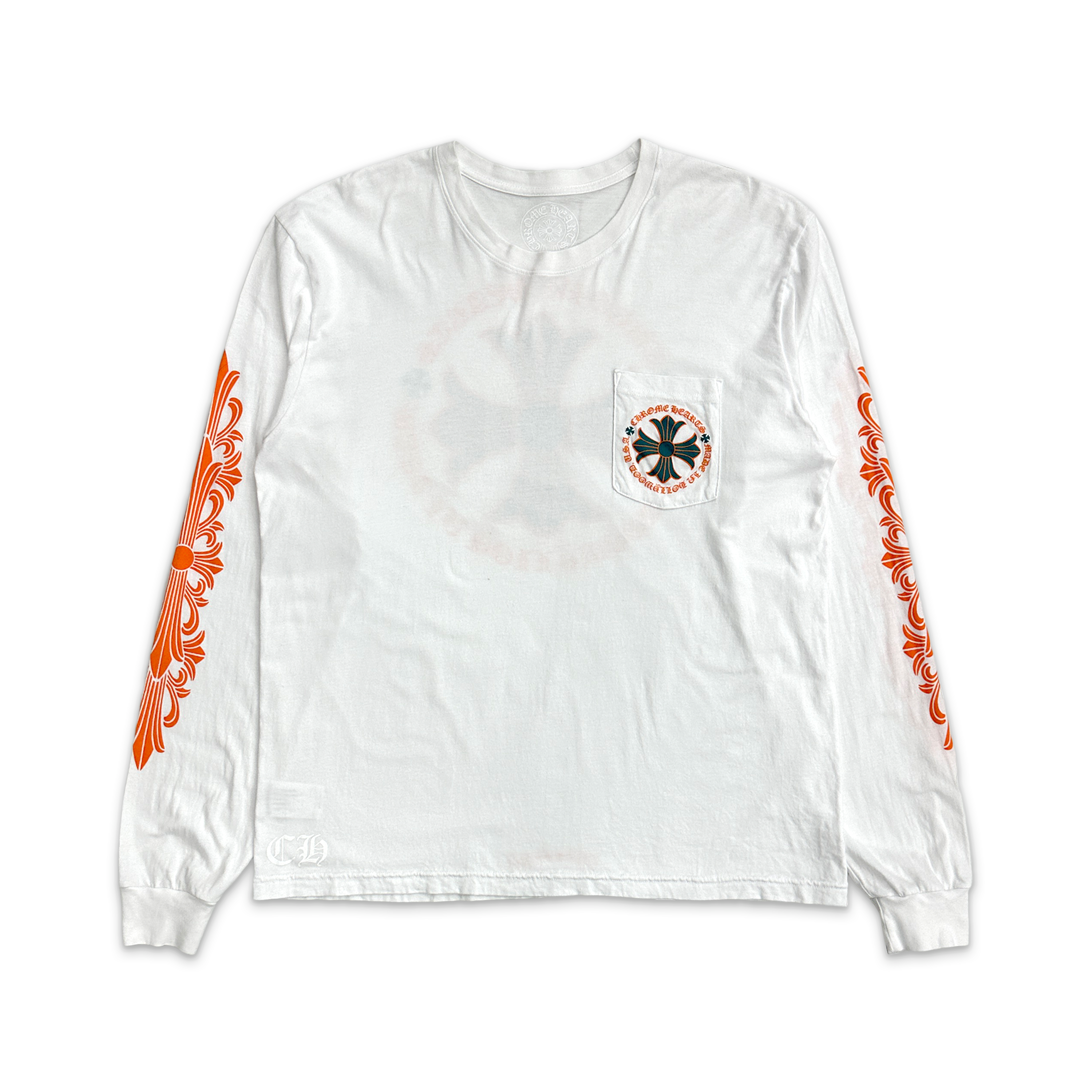 Chrome Hearts, Miami Plus Cross L/S Tee "White"