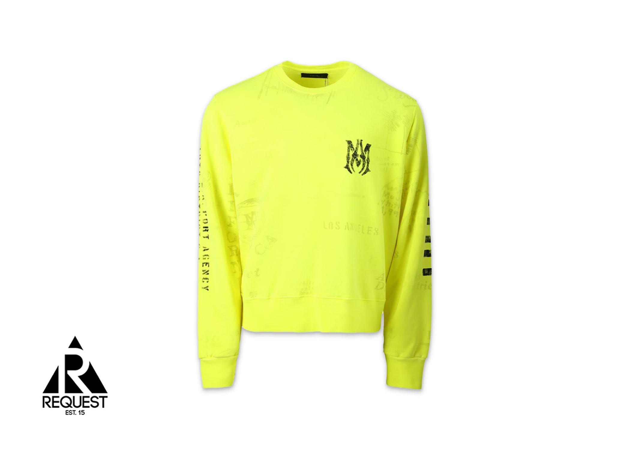 Amiri Army Stencil Sweatshirt "Lime"