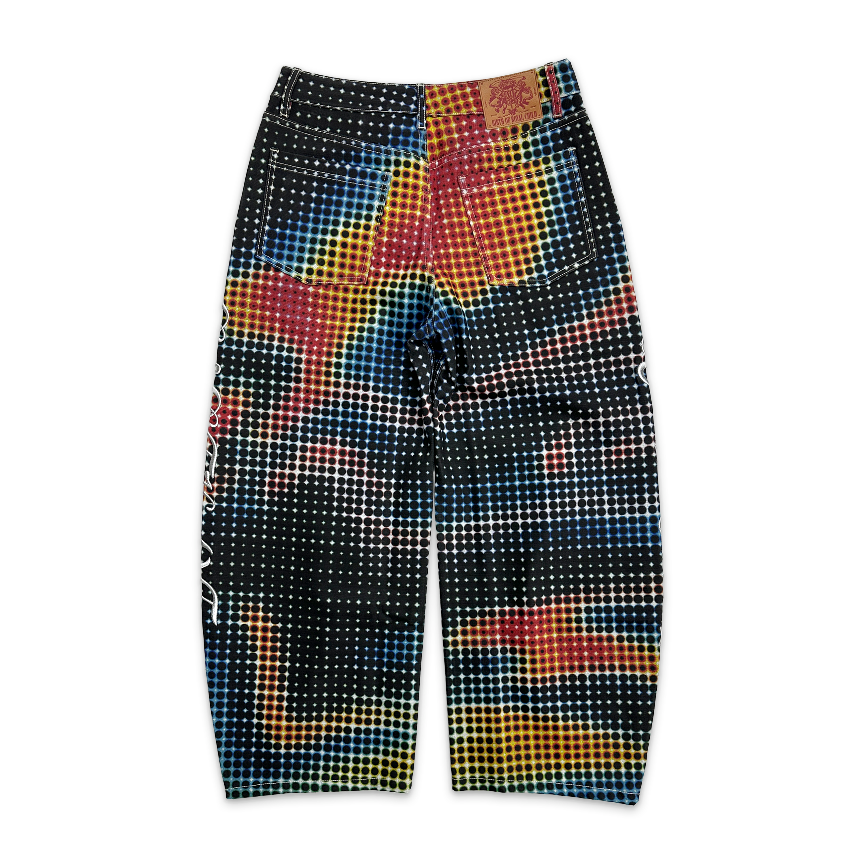 Birth of Royal Child, Thermal Polka-Dot Curved Knife Pants