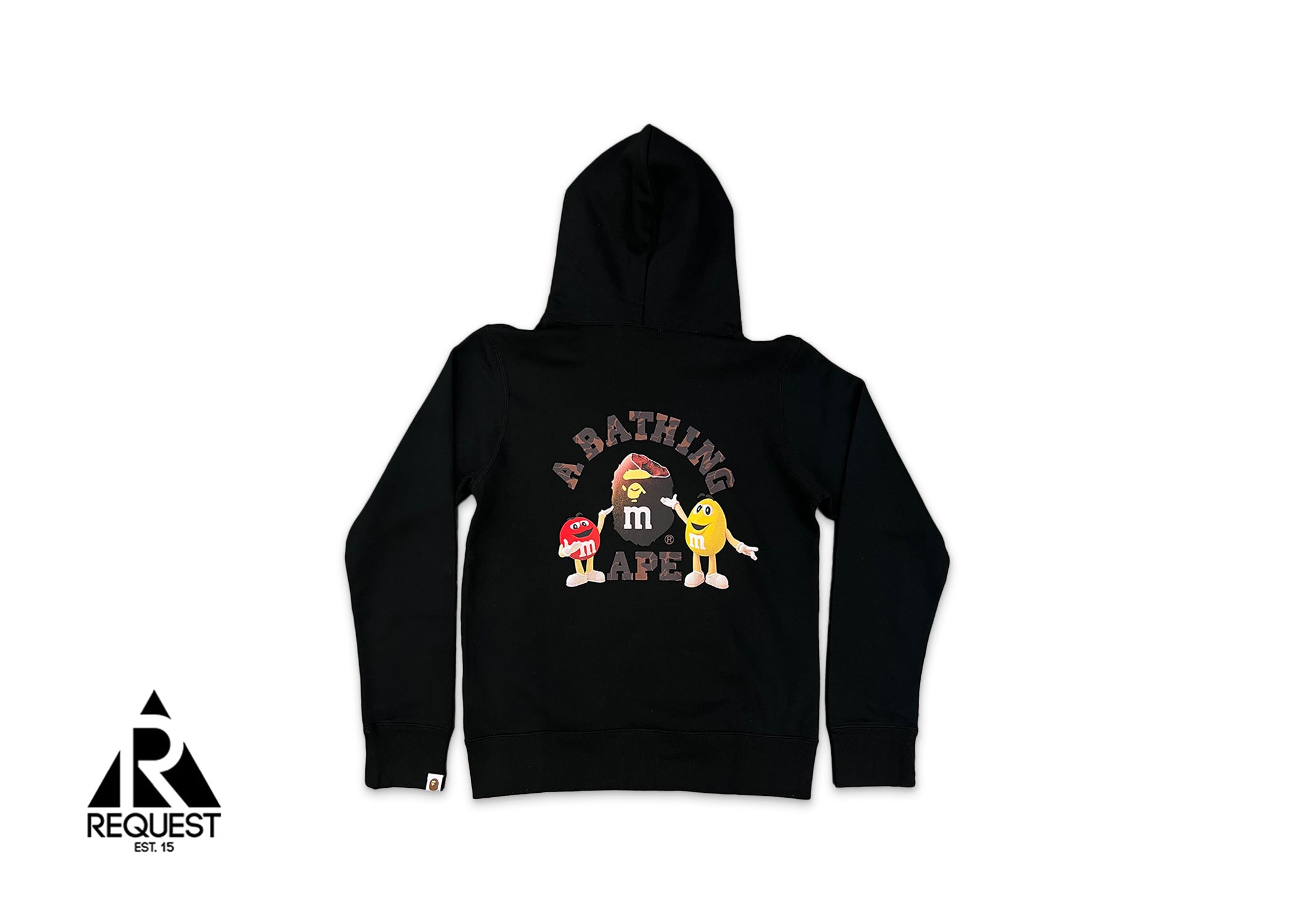A Bathing Ape (BAPE), BAPE x M&M's Mens College Pullover Hoodie "Black"
