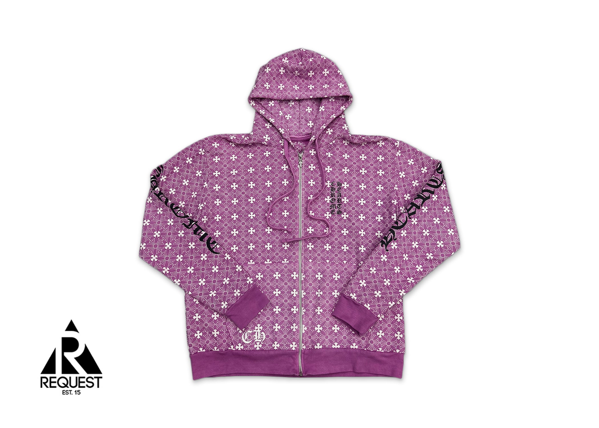 Chrome Hearts Plus Cross Horseshoe Zip-Up Hoodie "Pink"