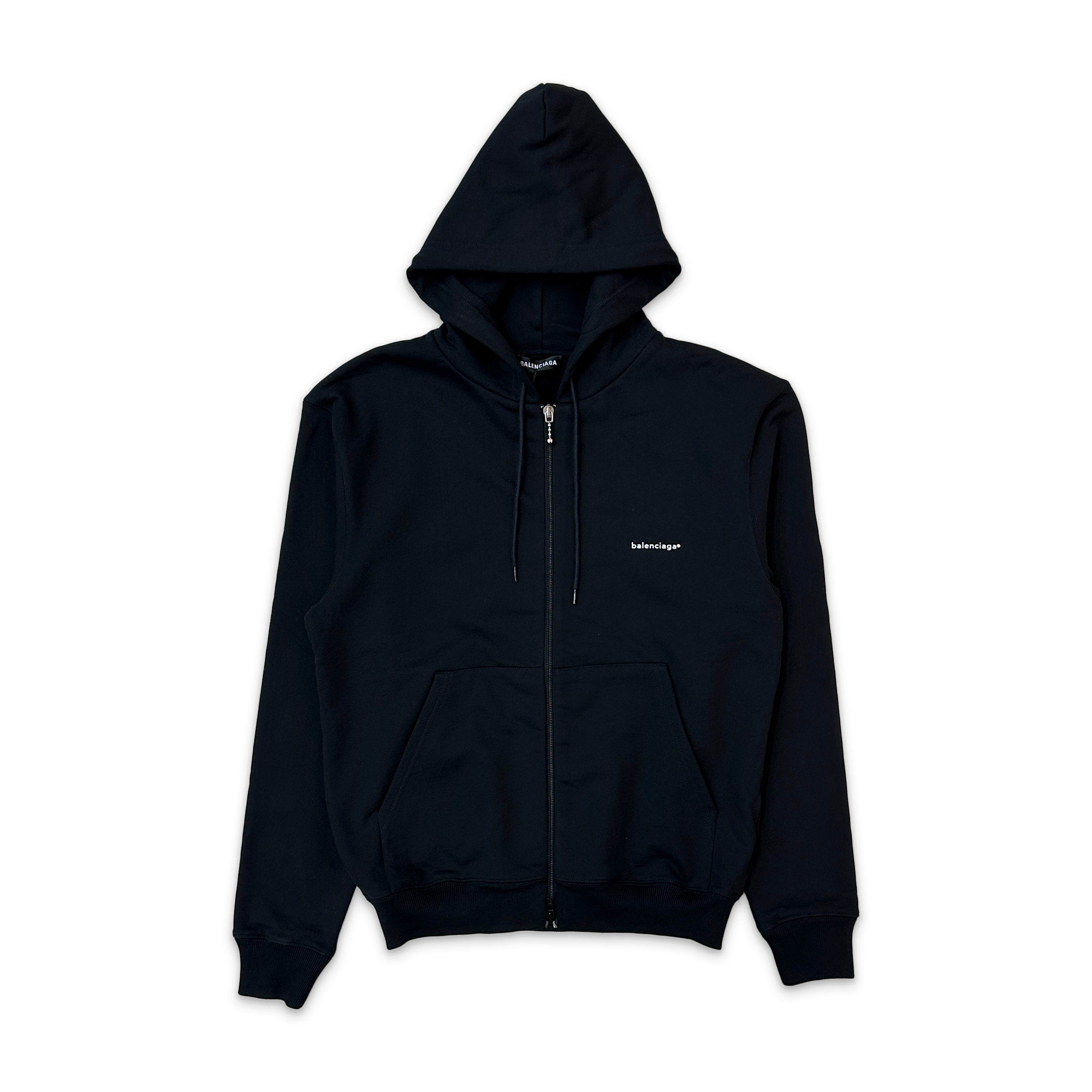Classic Molleton Zip-Up Hoodie "Black"
