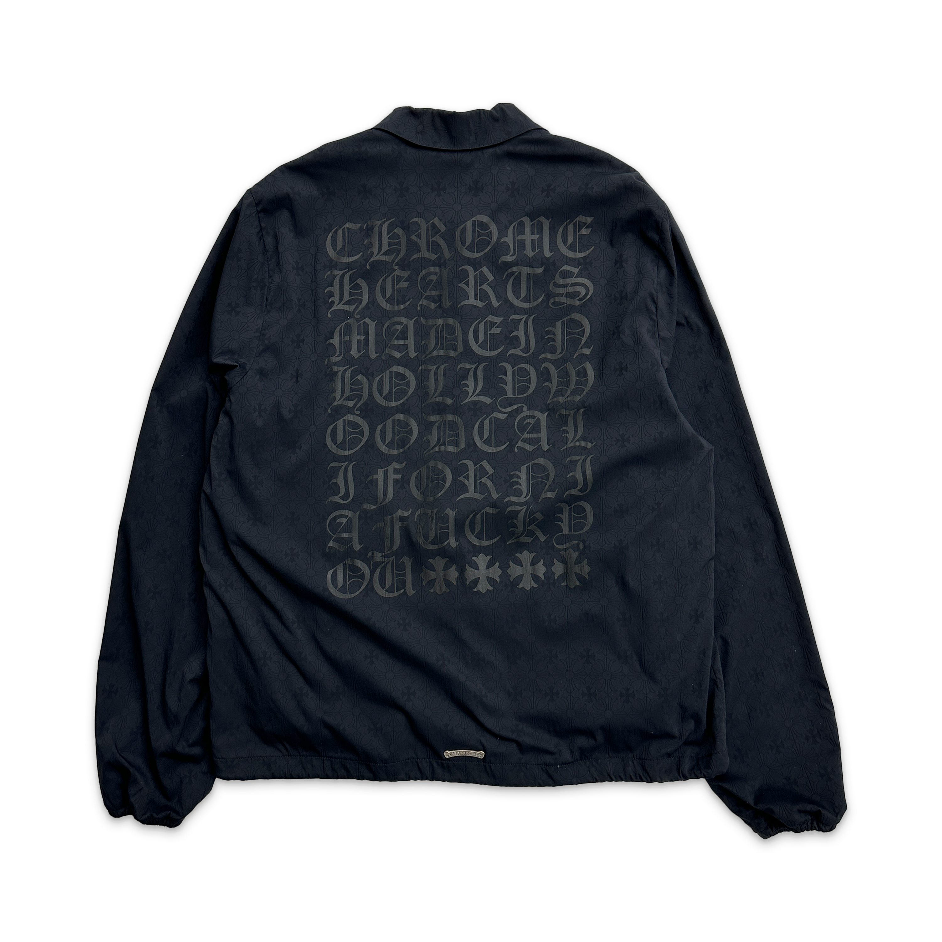 Chrome Hearts, Motif Eye Chart Coaches Jacket "Black"