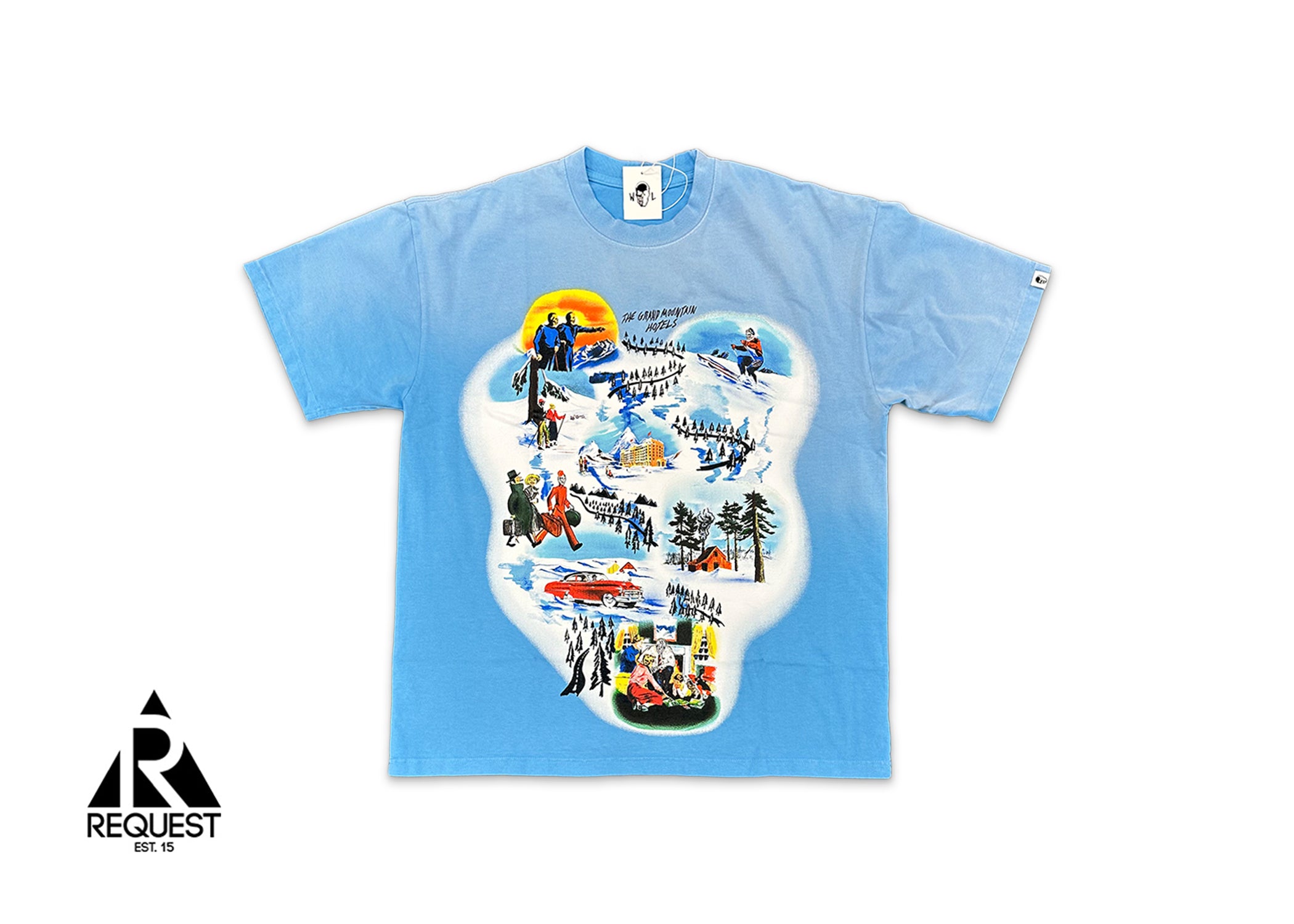 Warren Lotas Grand Mountain Hotels Tee "Blue"