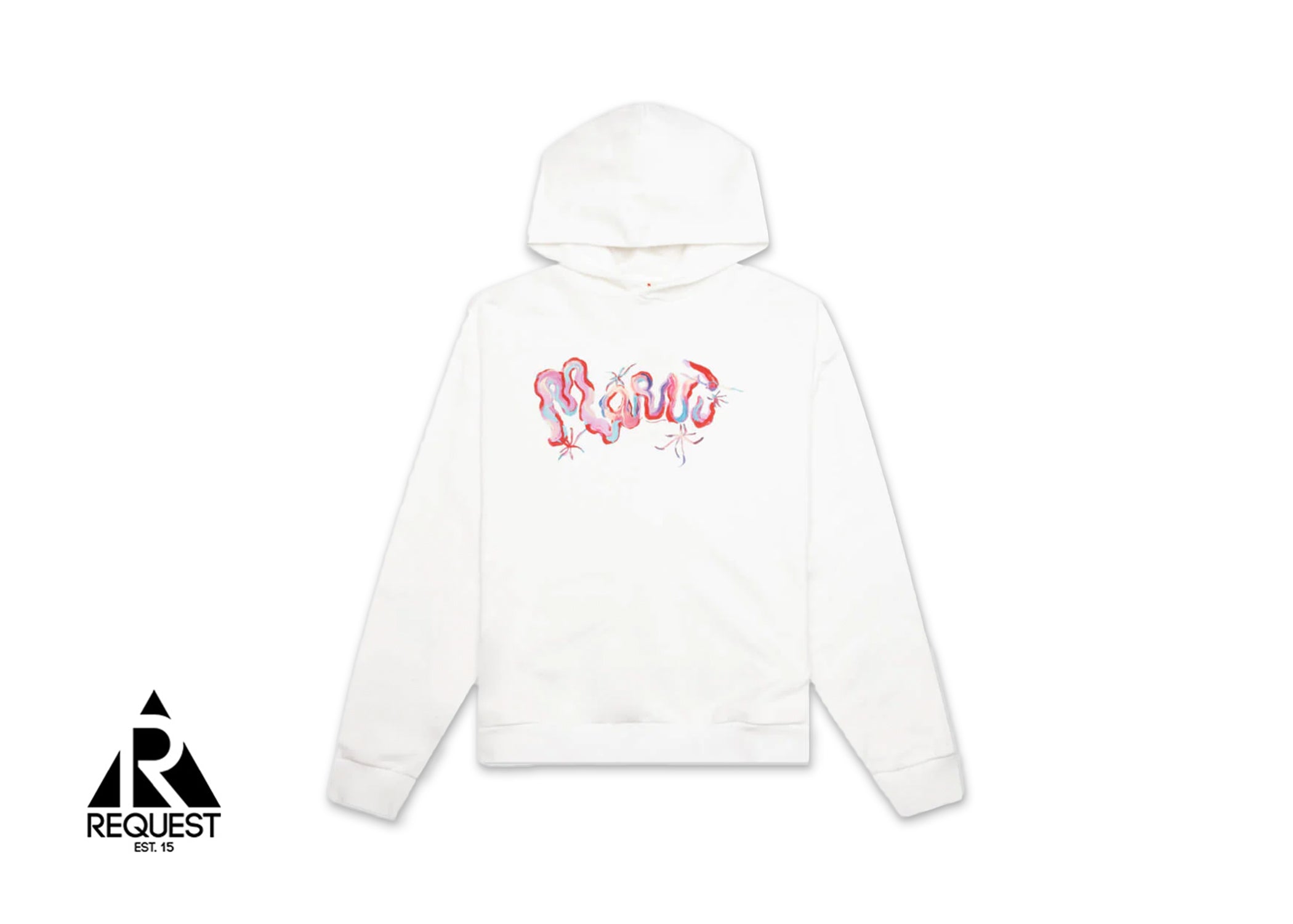 Marni Whirl Logo Hooded Sweatshirt "White"