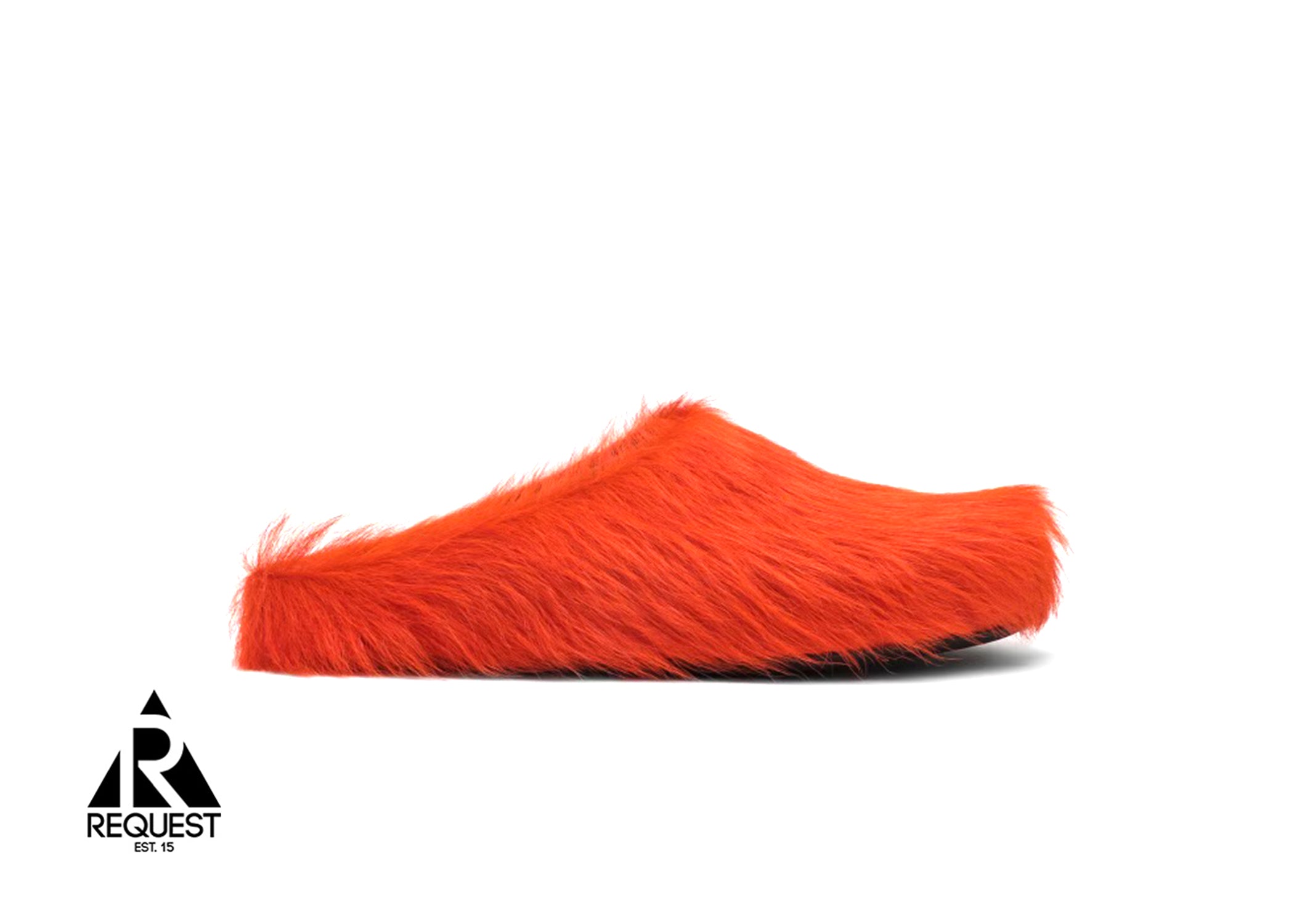 Marni Calf Hair Sabot Slipper "Orange"