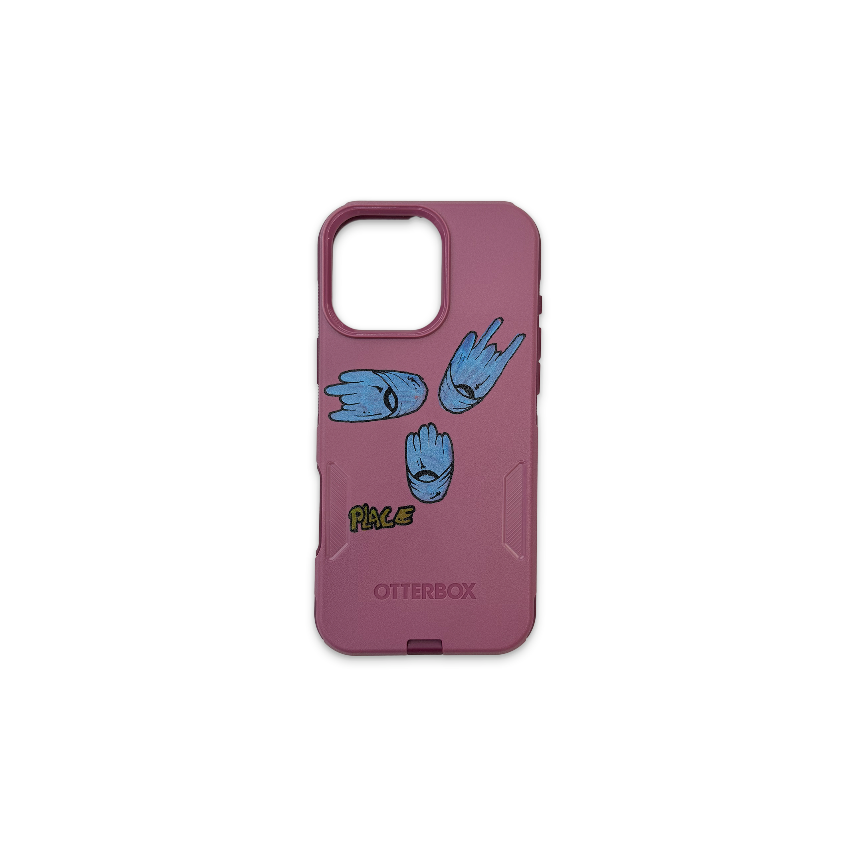 Matty Boy, Otter Box Hand Drawn iPhone 16 Pro Max Case "Pink/Burgundy"