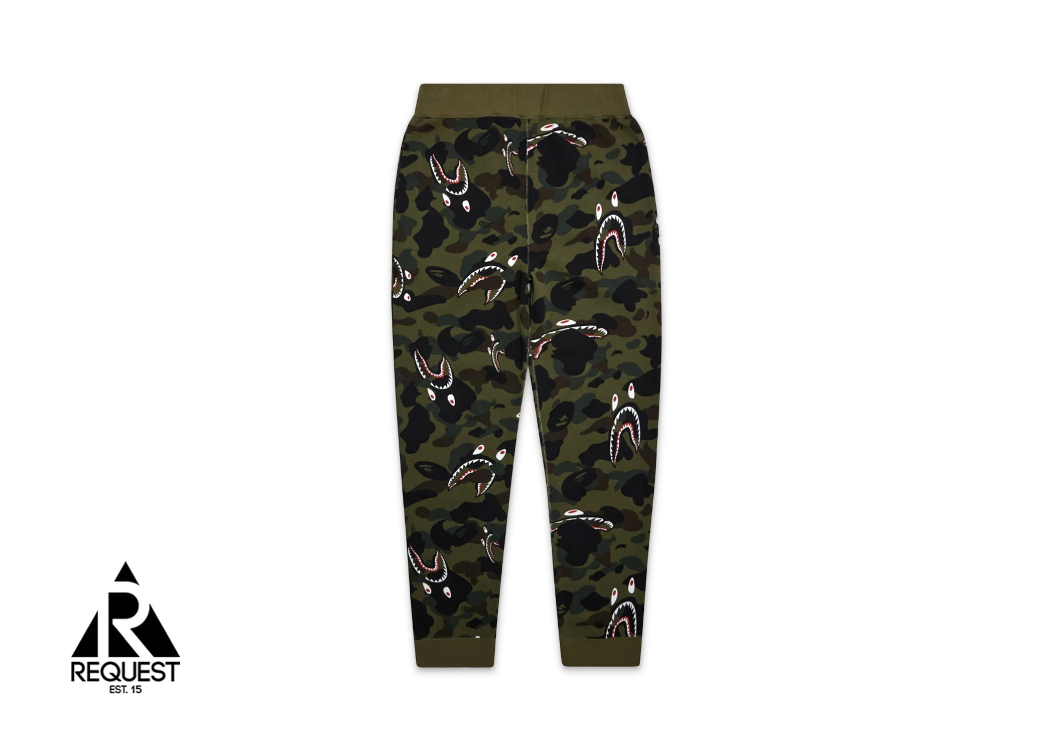 A Bathing Ape BAPE Multi Shark Camo Sweatpants "Green"