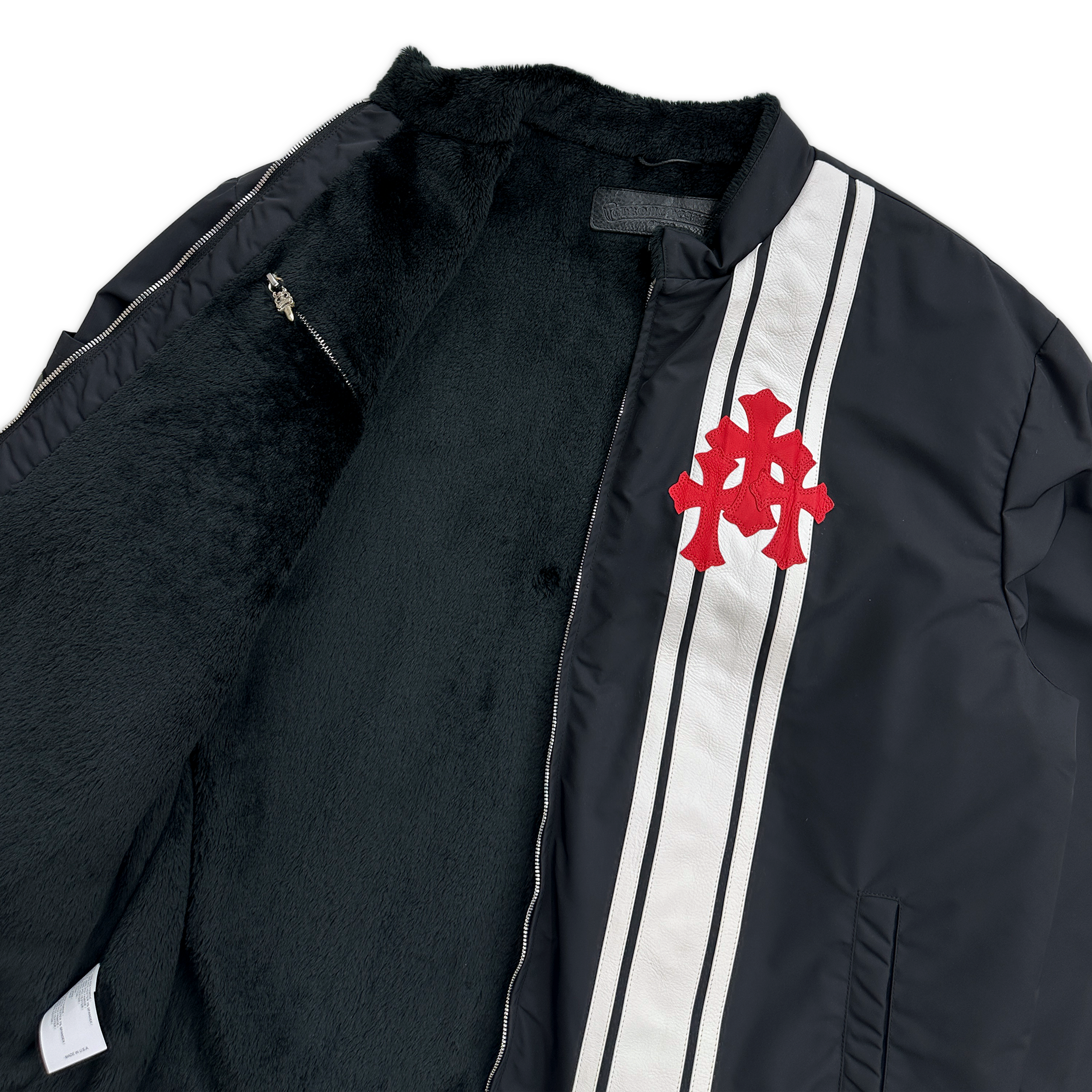 Chrome Hearts, Nylon Cobra Jacket Red Crosses "Black"