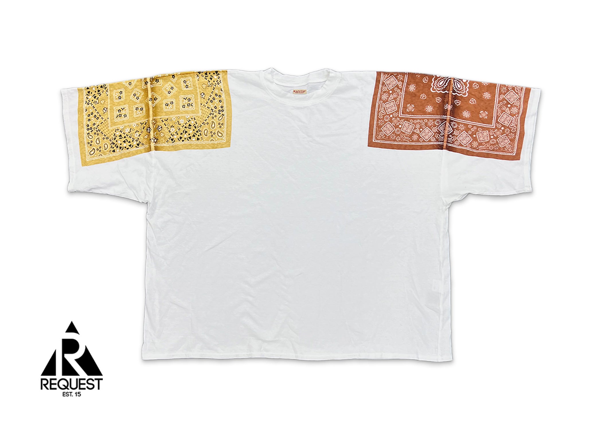 Kapital, Jersey Bandana Oversized Tee "Mustard/Brown"