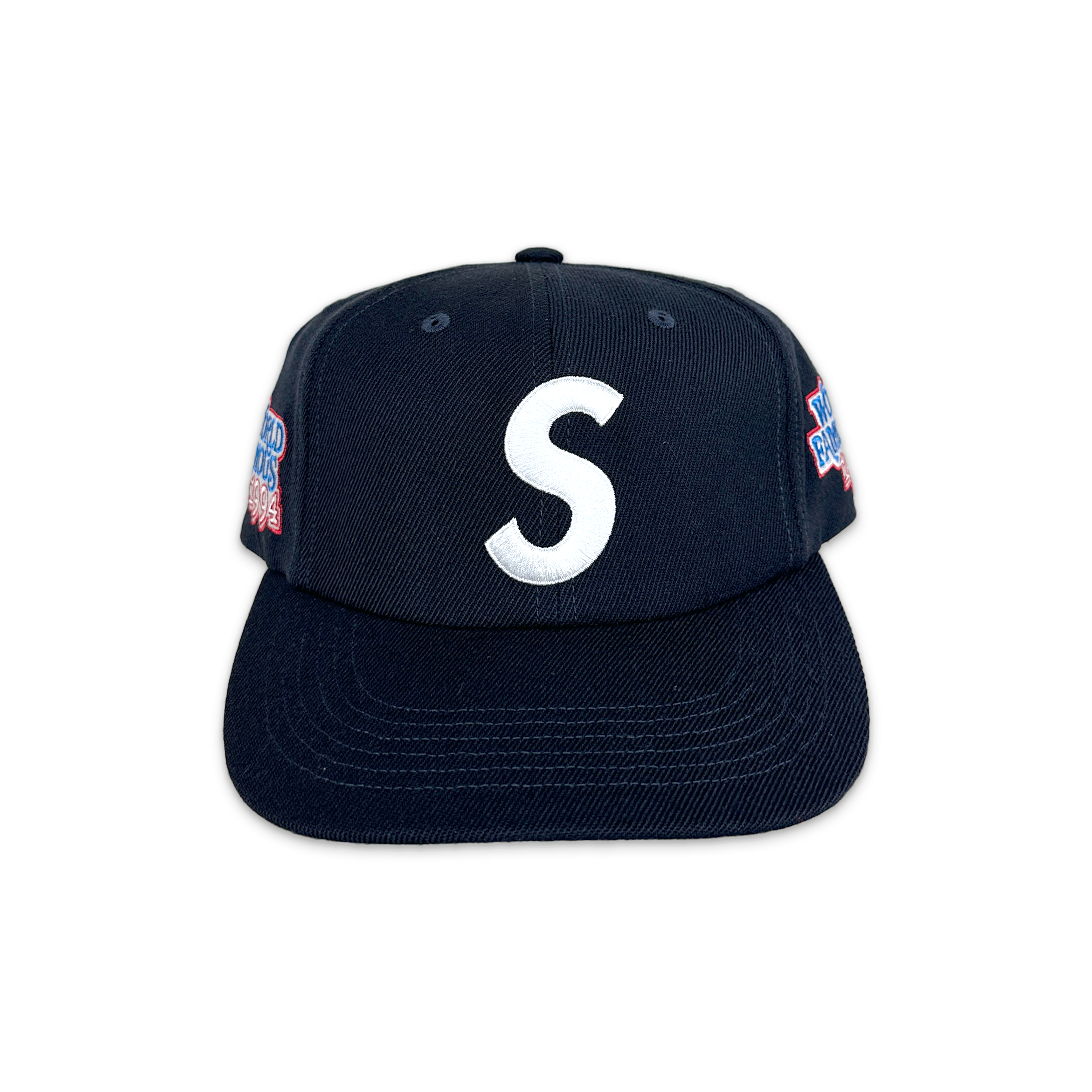 Supreme, World Famous S Logo 6-Panel "Navy"