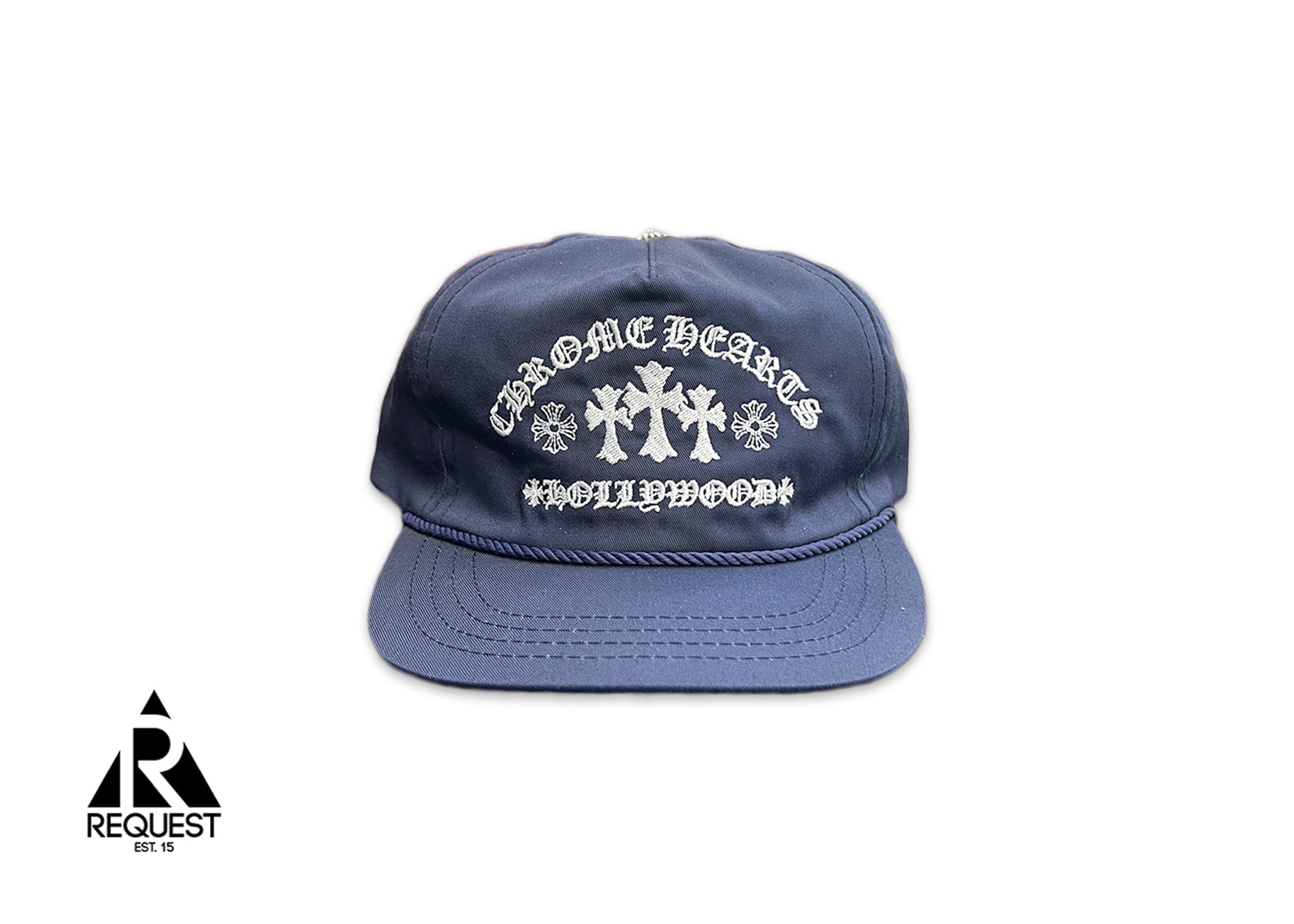 Chrome Hearts, Triple Cross Snapback "Navy & Red"