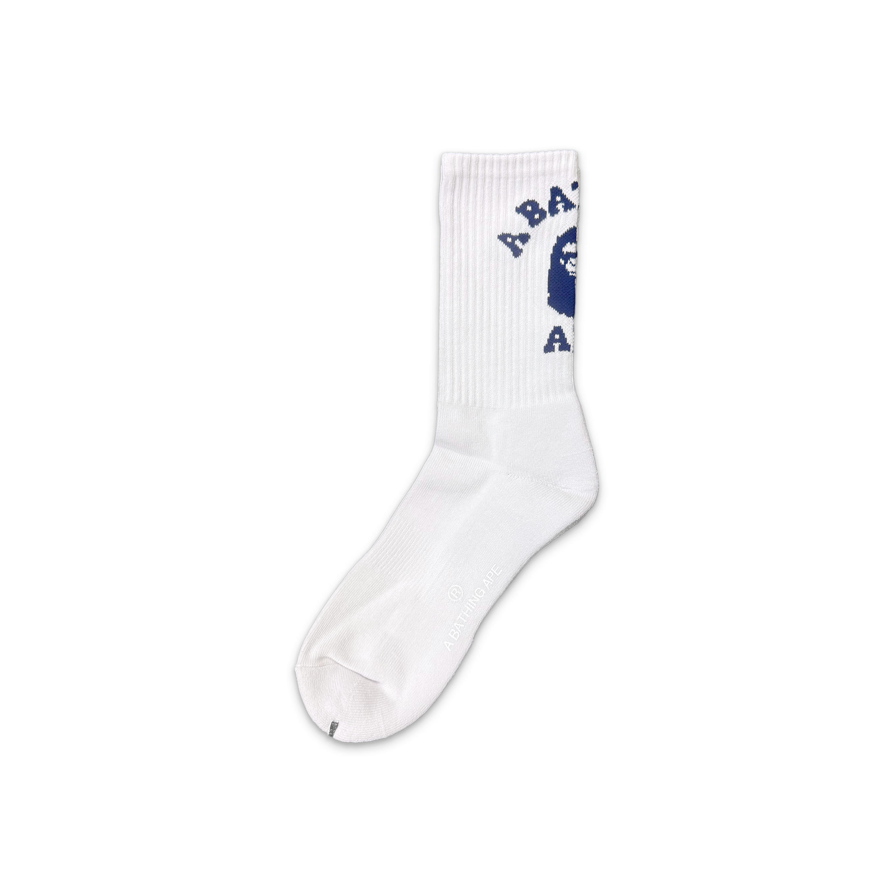 A Bathing Ape (BAPE), College Socks "White/Navy"