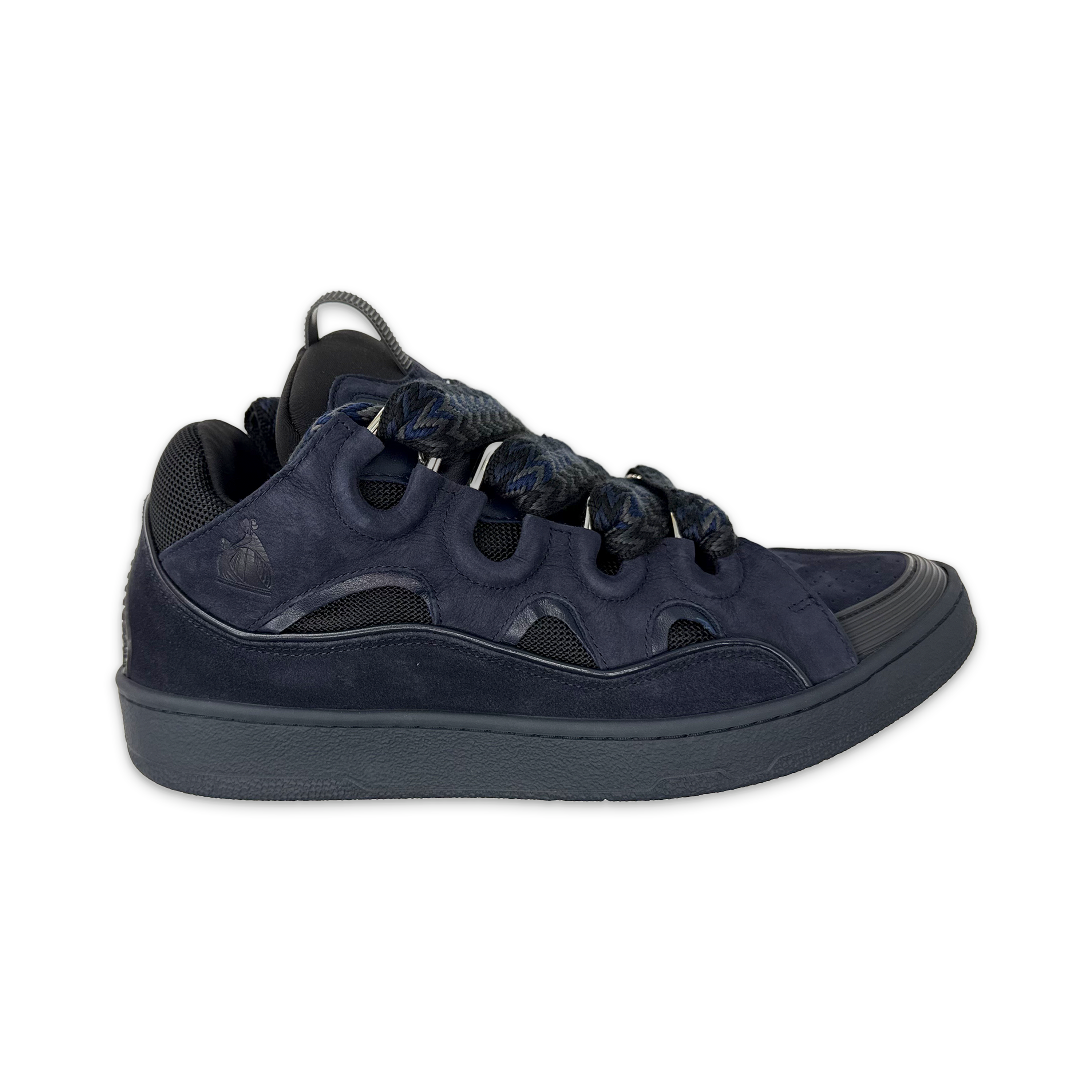 Lanvin, Curb Suede Sneaker "Navy"
