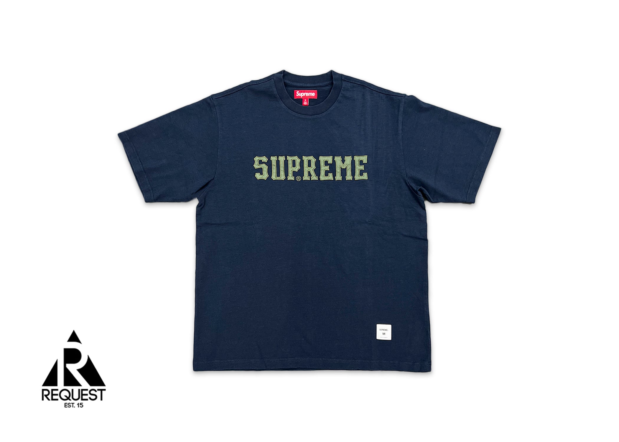 Supreme, Twill Applique Tee "Navy"