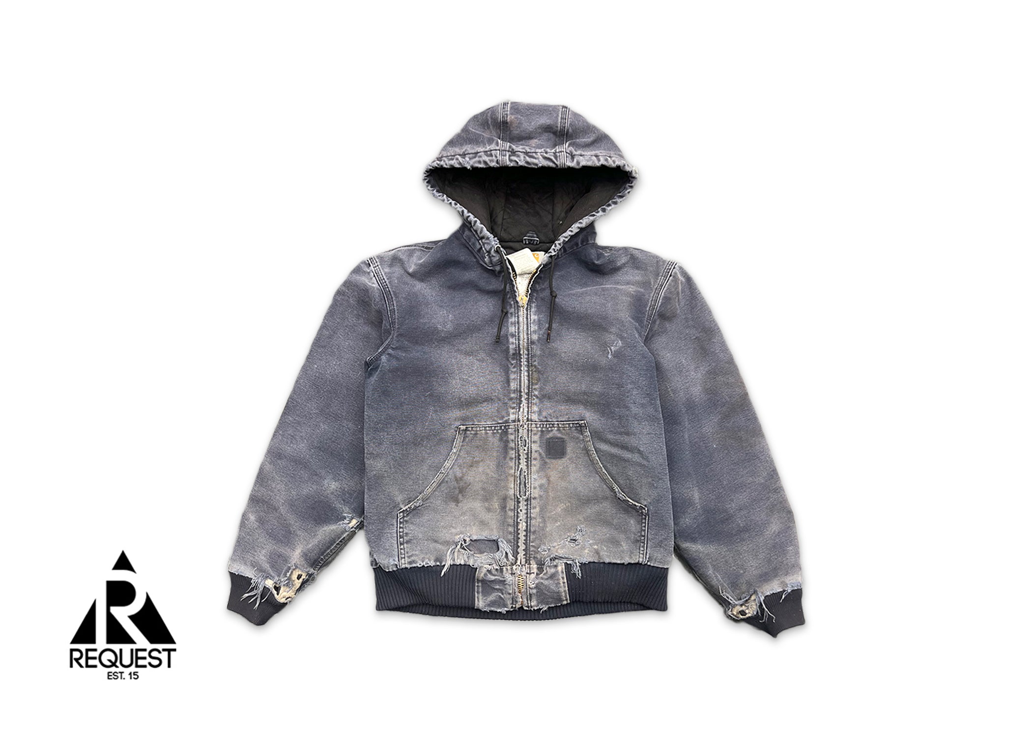 Vintage, Carhartt Hooded Zip Up Jacket "Faded Blue"