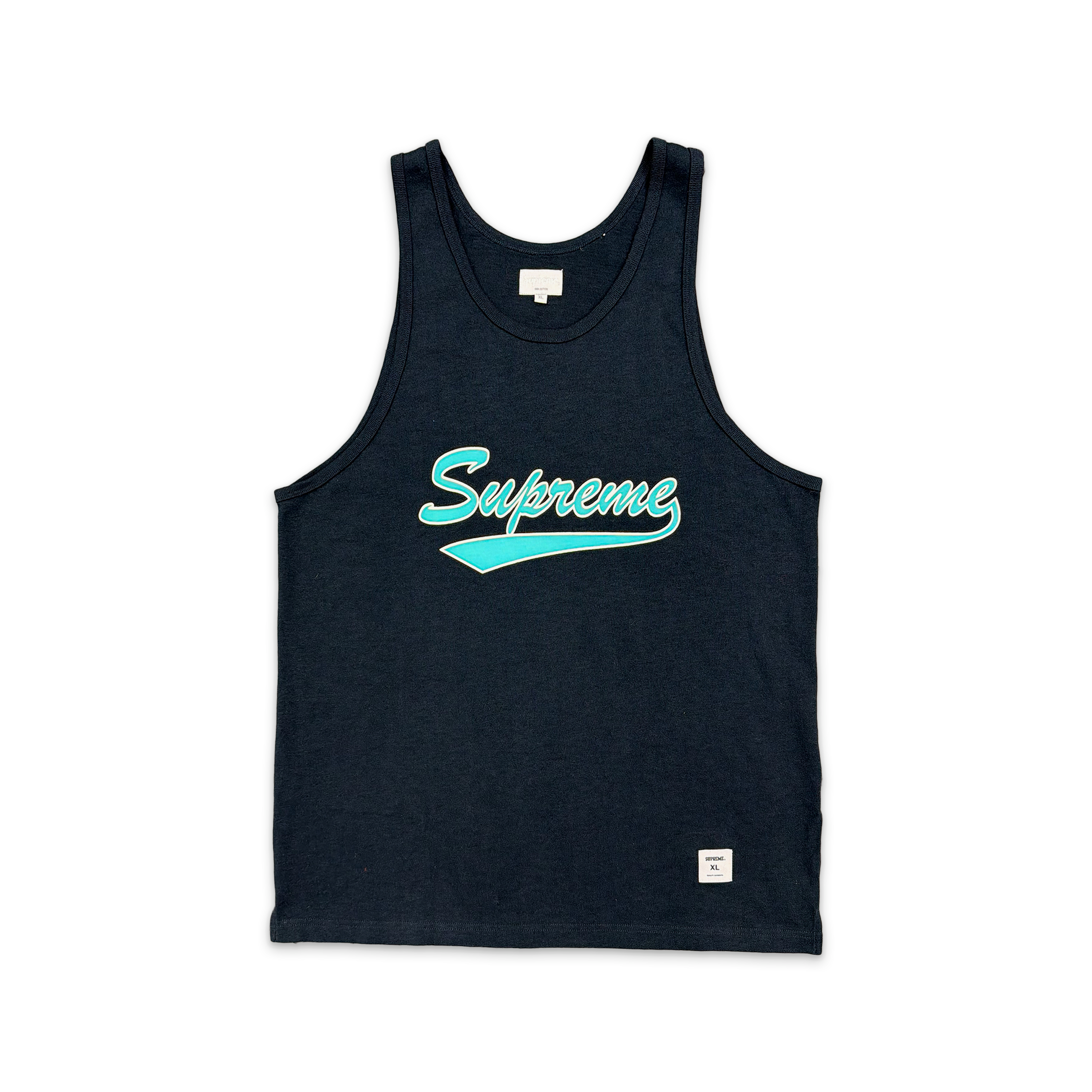 Supreme Script Tank Top "Navy"