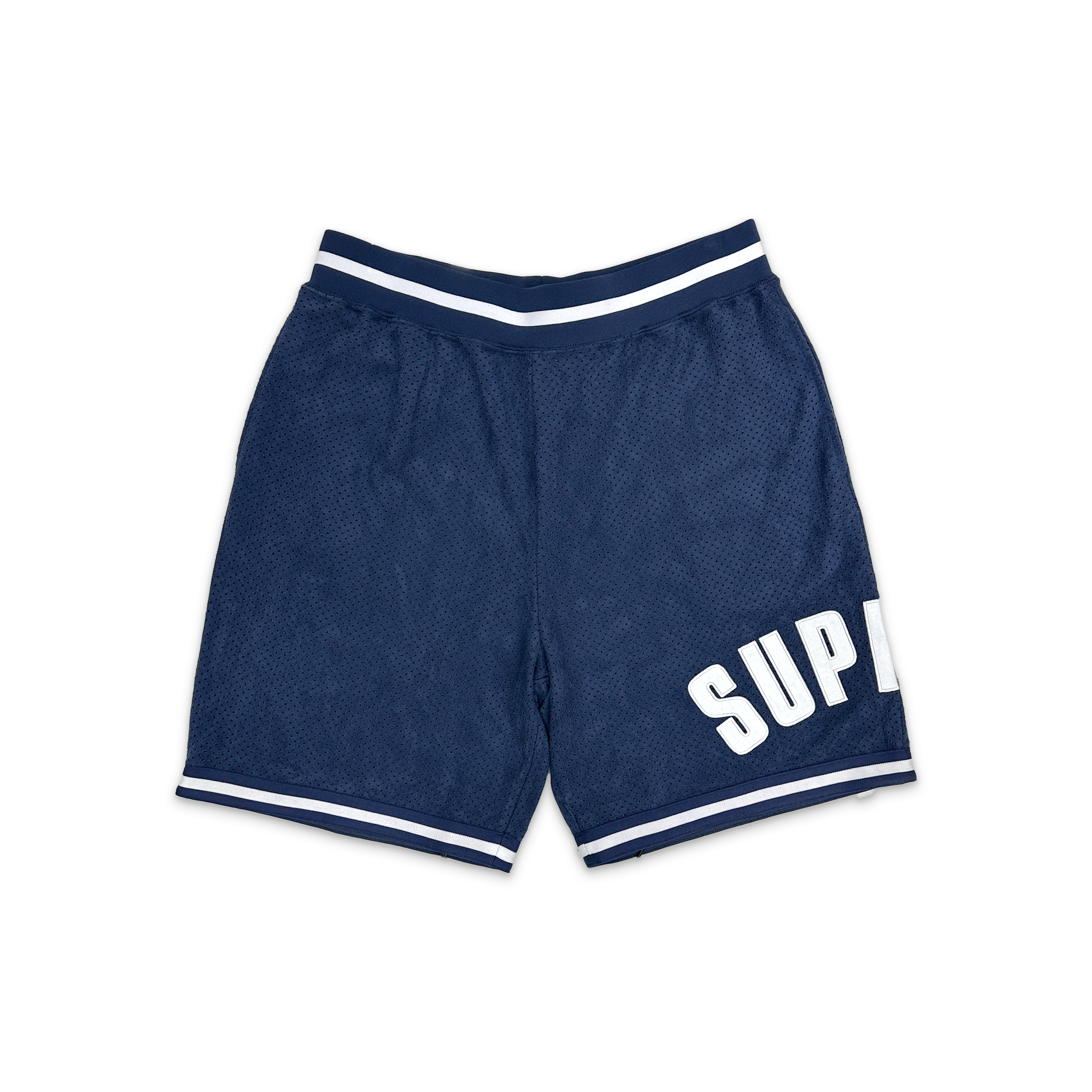Supreme, Ultra Suede Mesh Shorts "Navy"