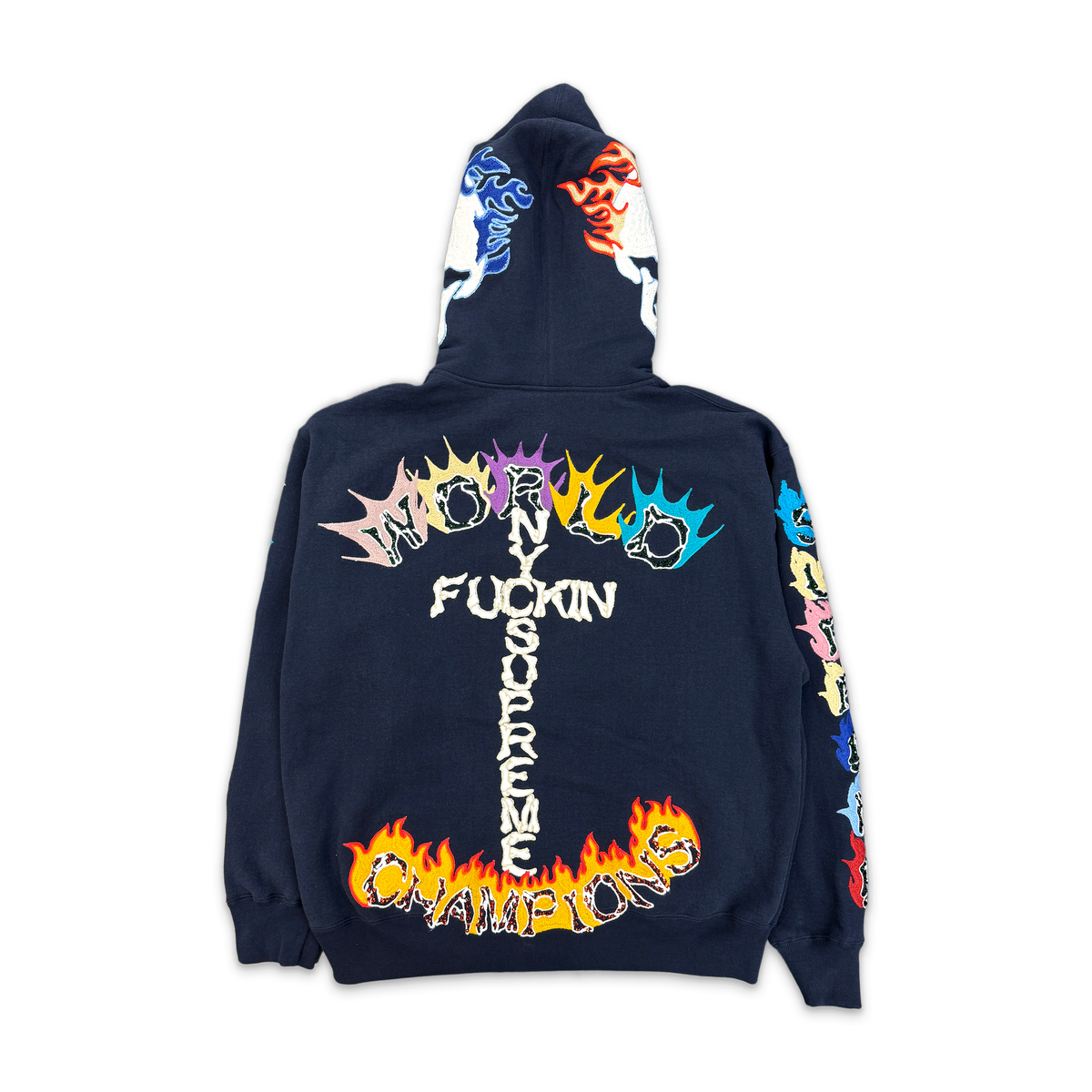 F**k You Zip Up Hoodie "Navy" (FW26)