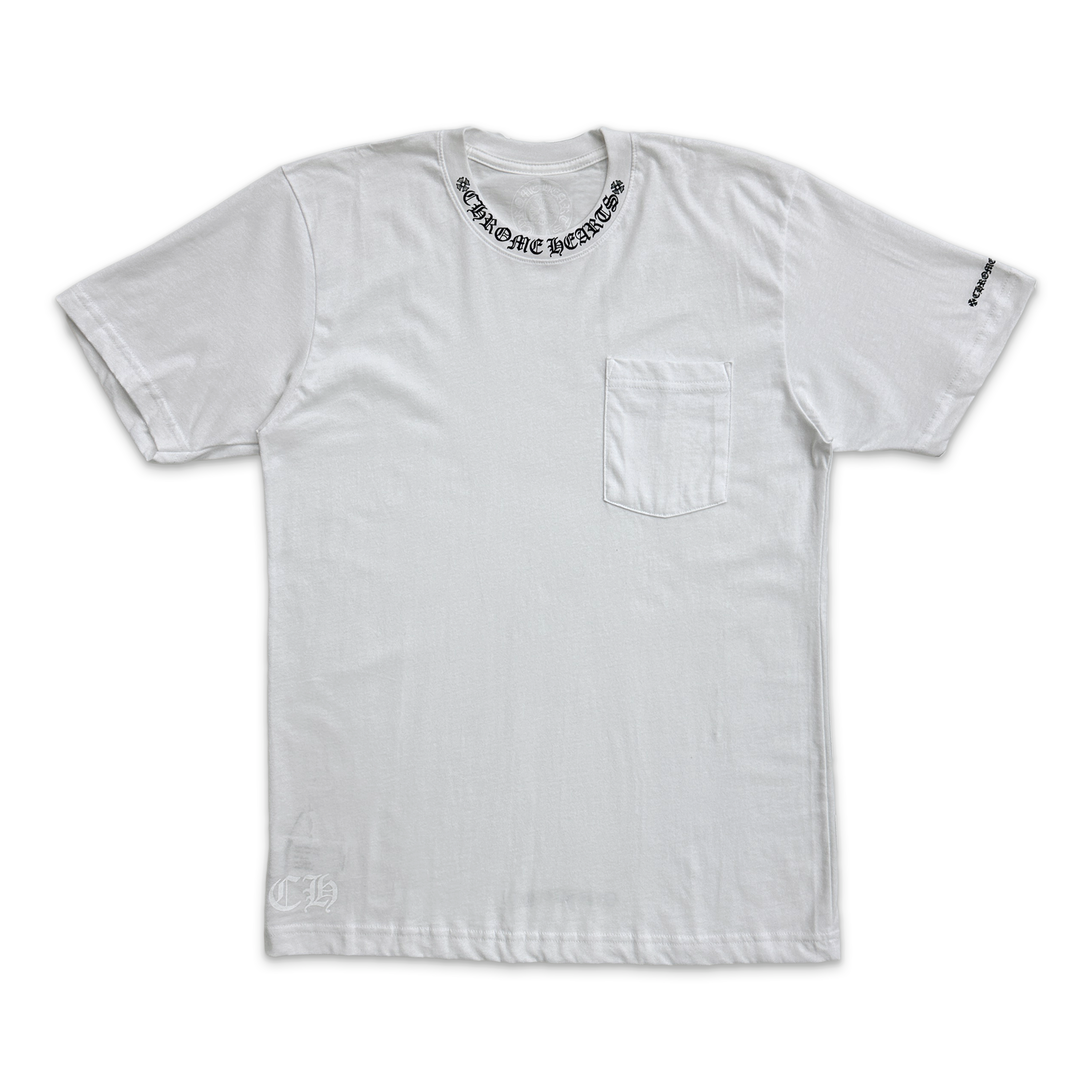 Chrome Hearts, Neck Logo Pocket Tee "White"