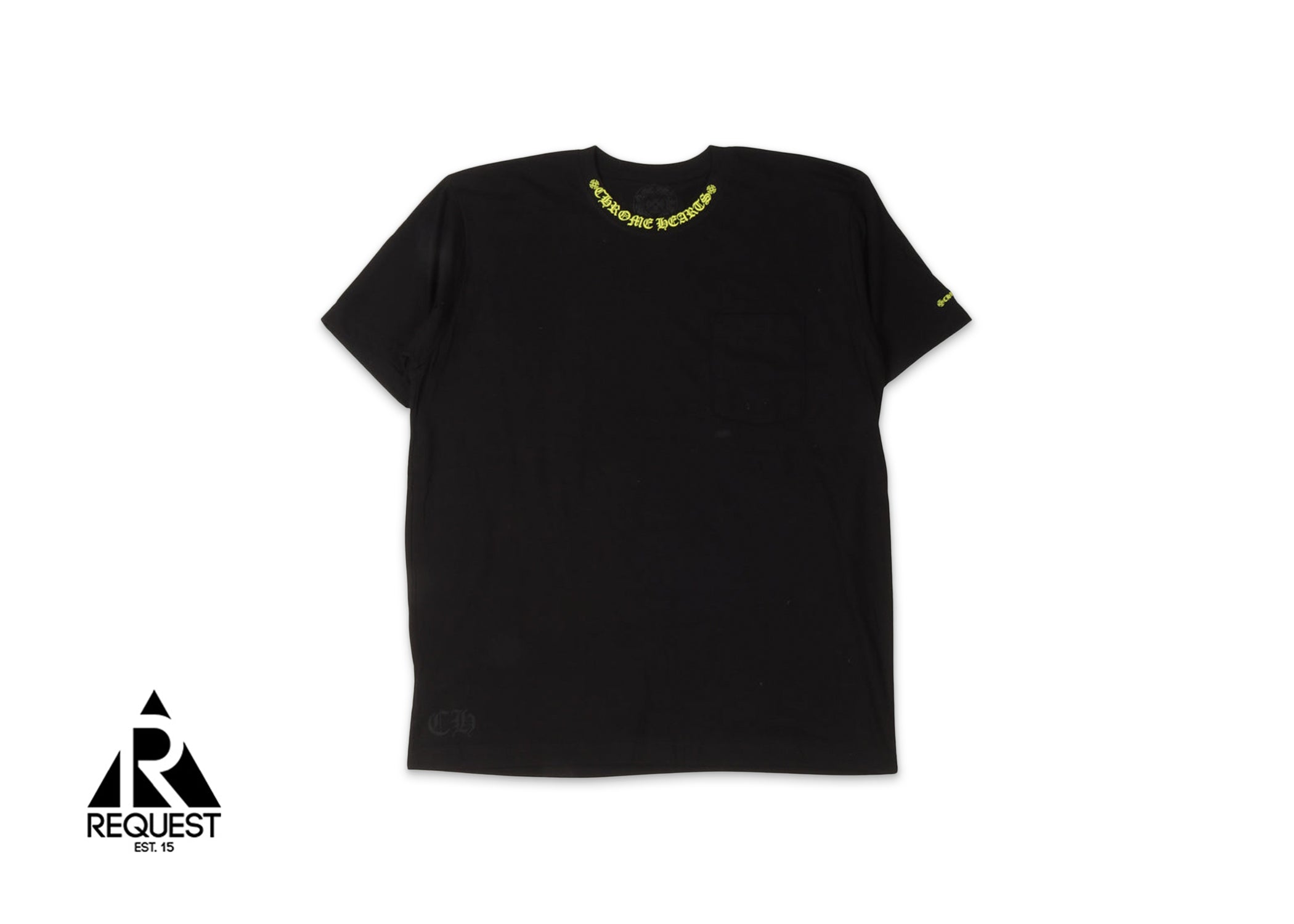 Chrome Hearts Neck Logo Tee "Black/Neon"