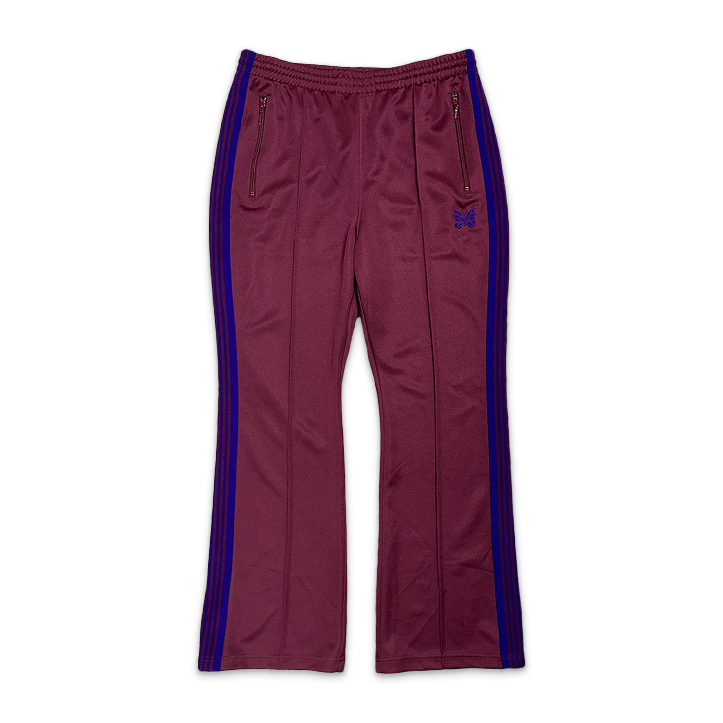 Needles, Narrow Track Pant Polly Smooth “Maroon Purple"