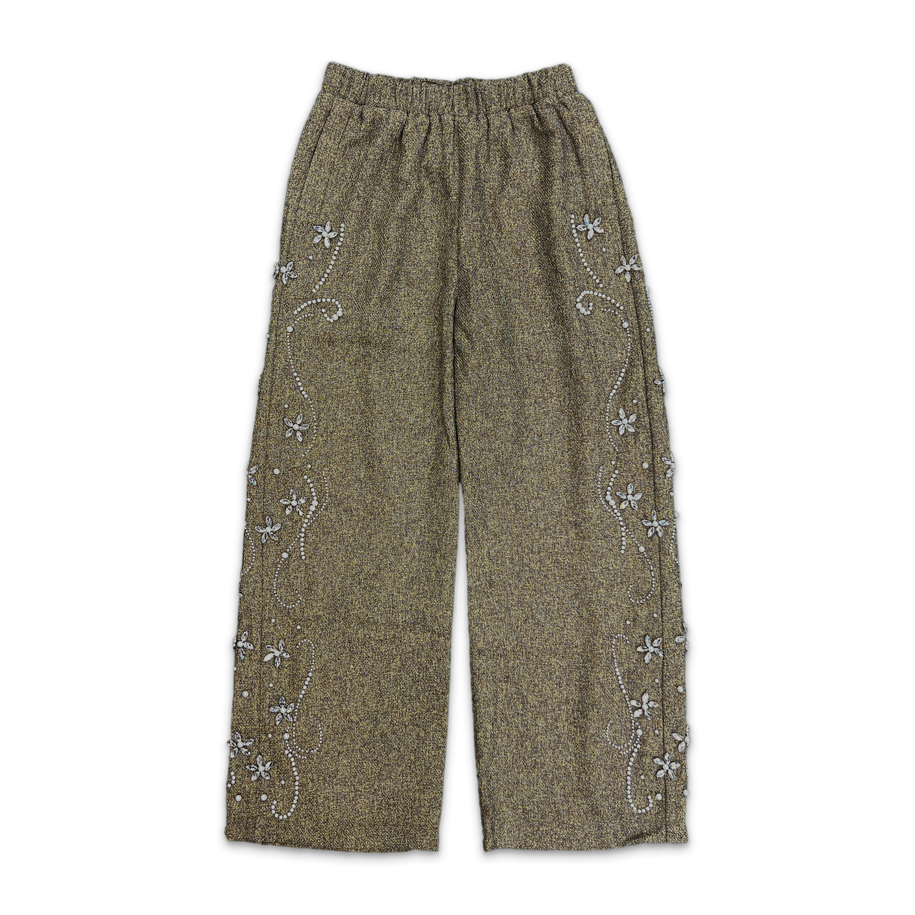 Birth of Royal Child, Diamond Floral Pants "Green"