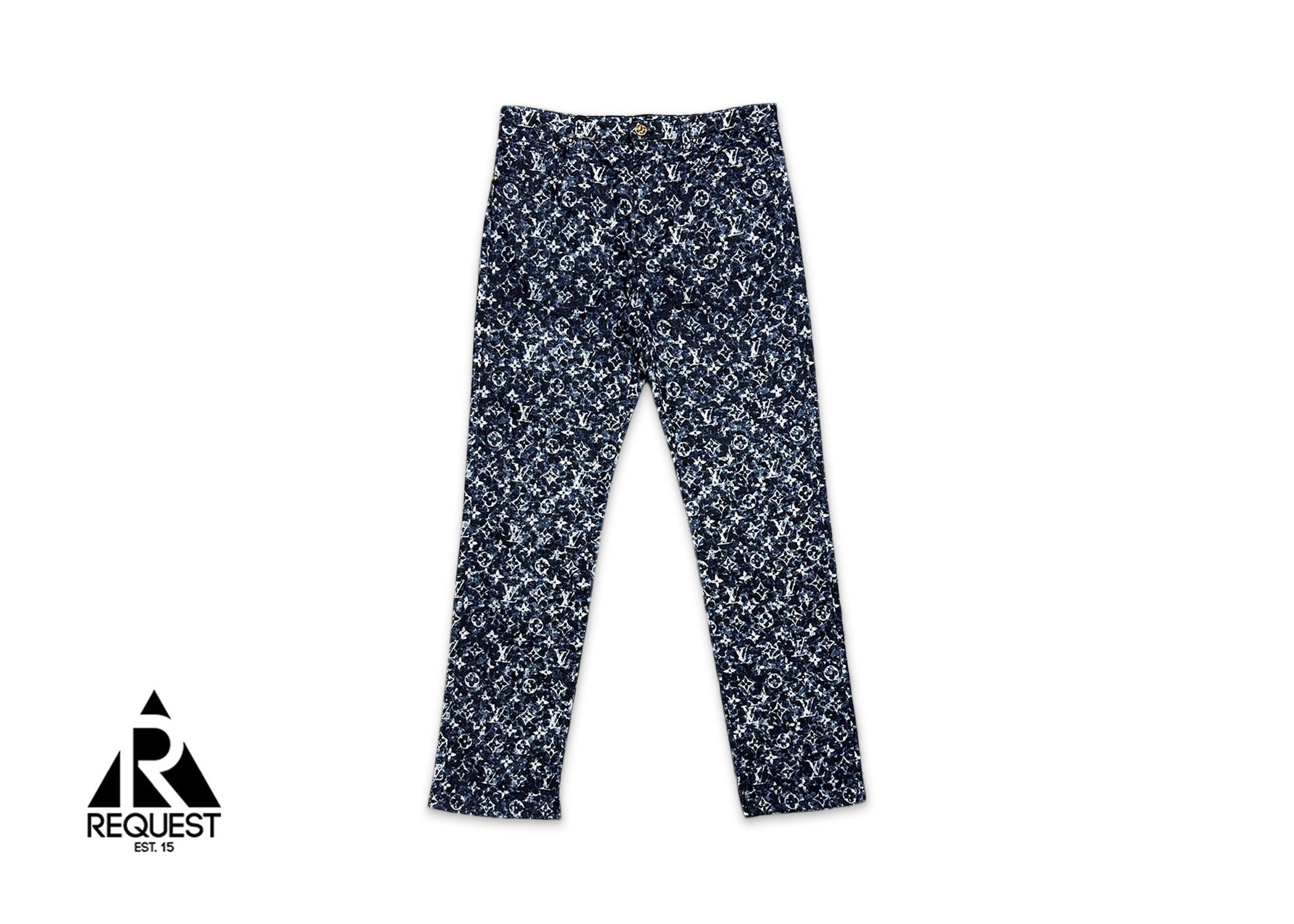 Louis Vuitton, Monogram Pointillism Denim Pants "Navy"