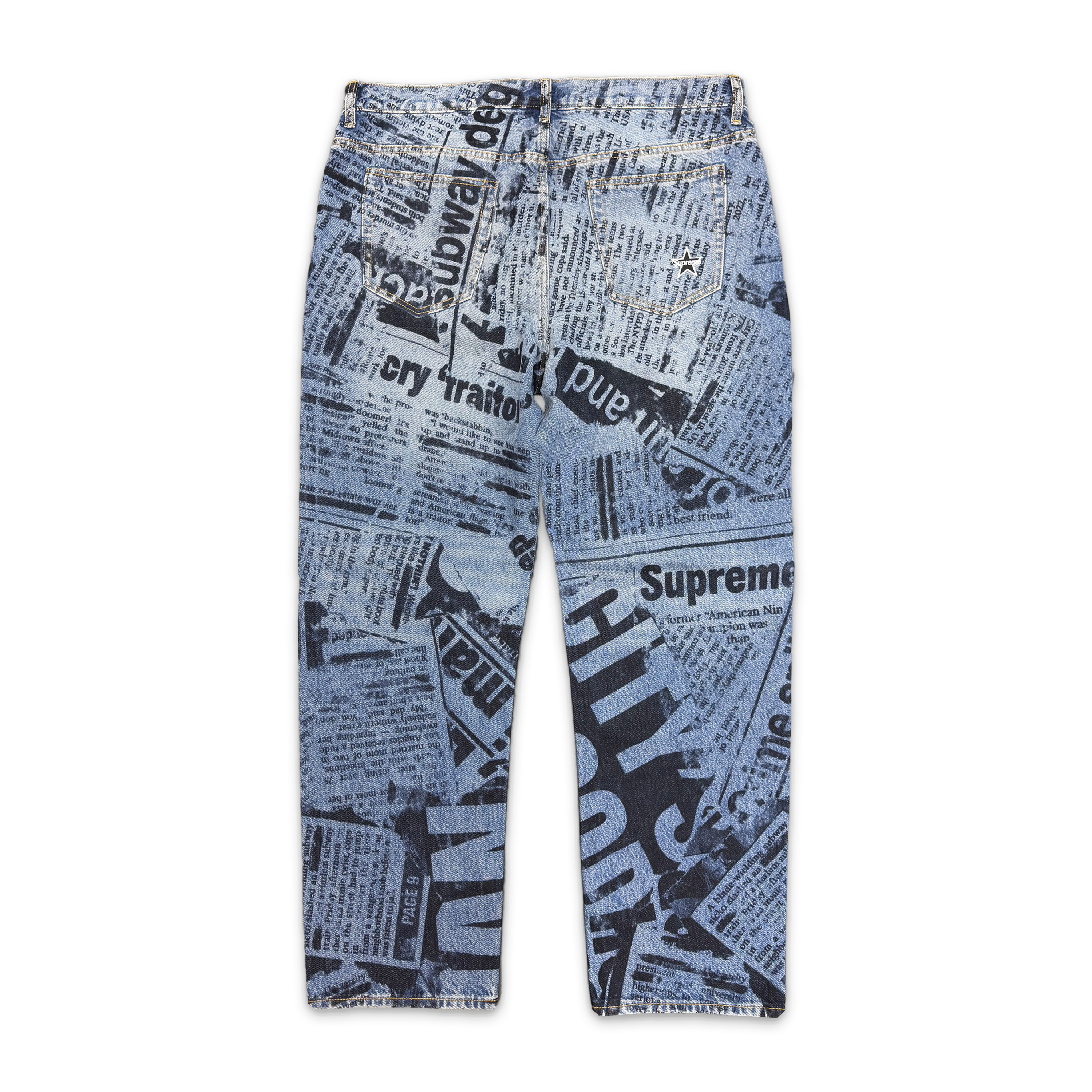 Supreme, Regular Jean SS25 "News Print"