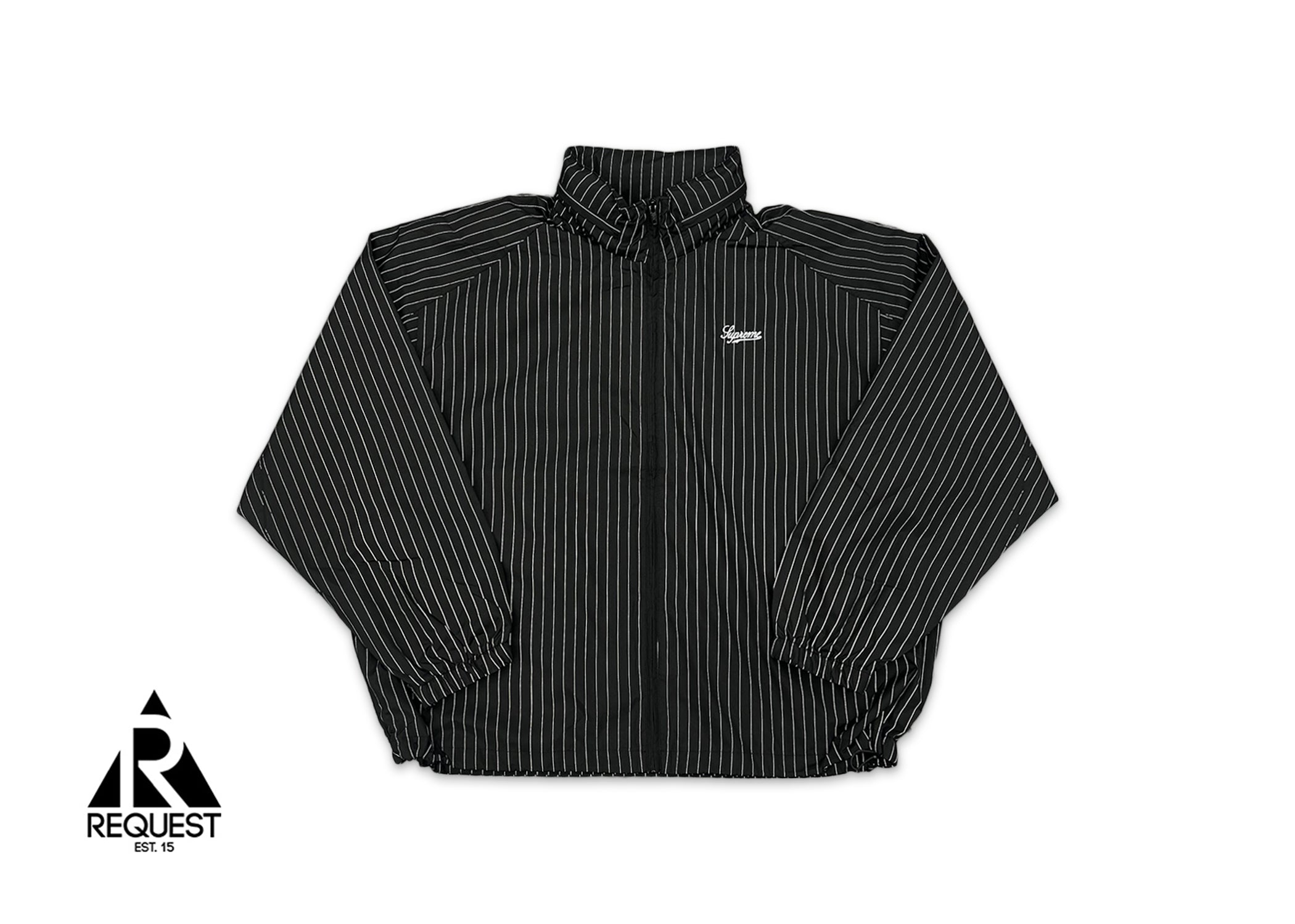 Supreme, Reflective Stripe Pullover "Black"