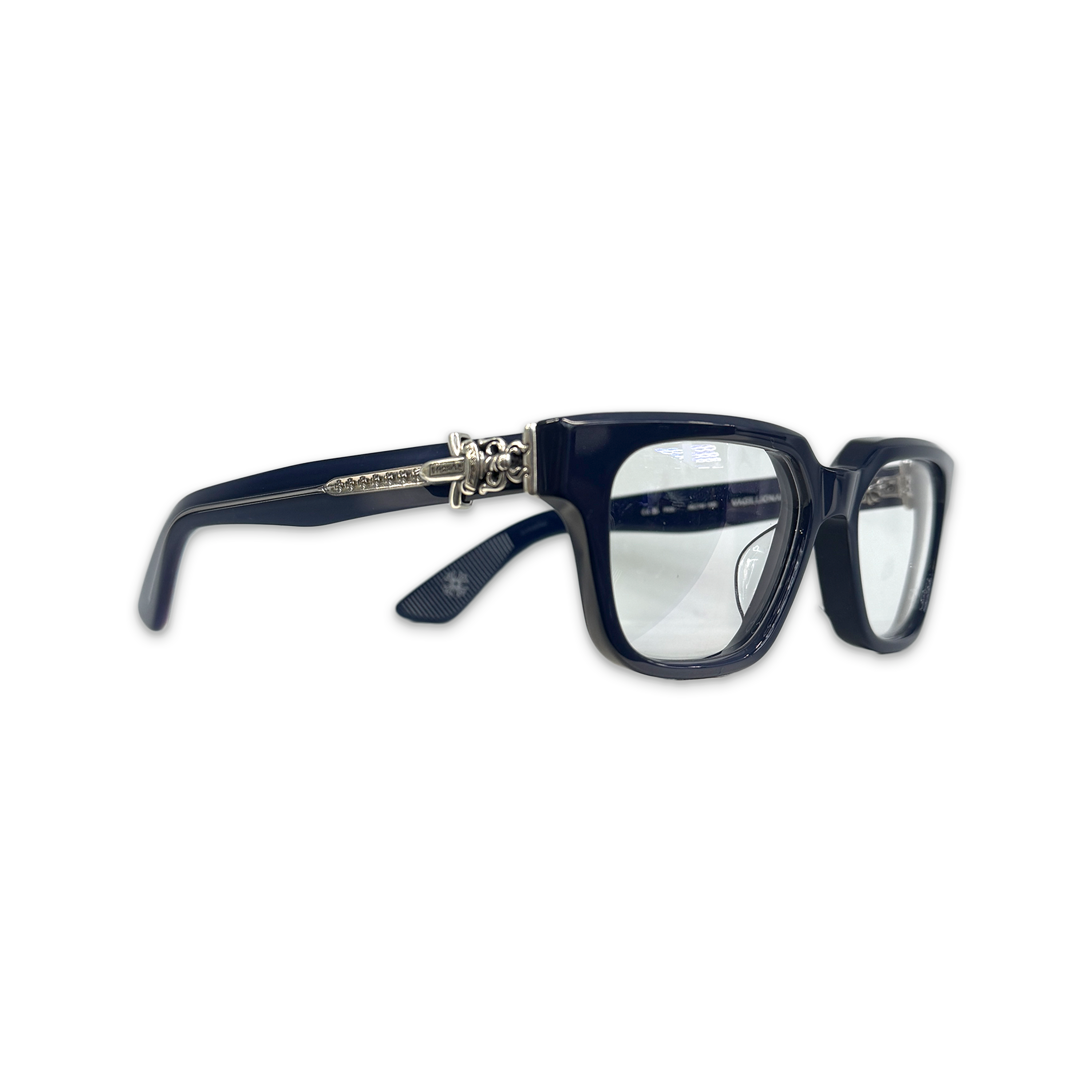 Chrome Hearts, Vagillionaire II Glasses "Navy/Silver"