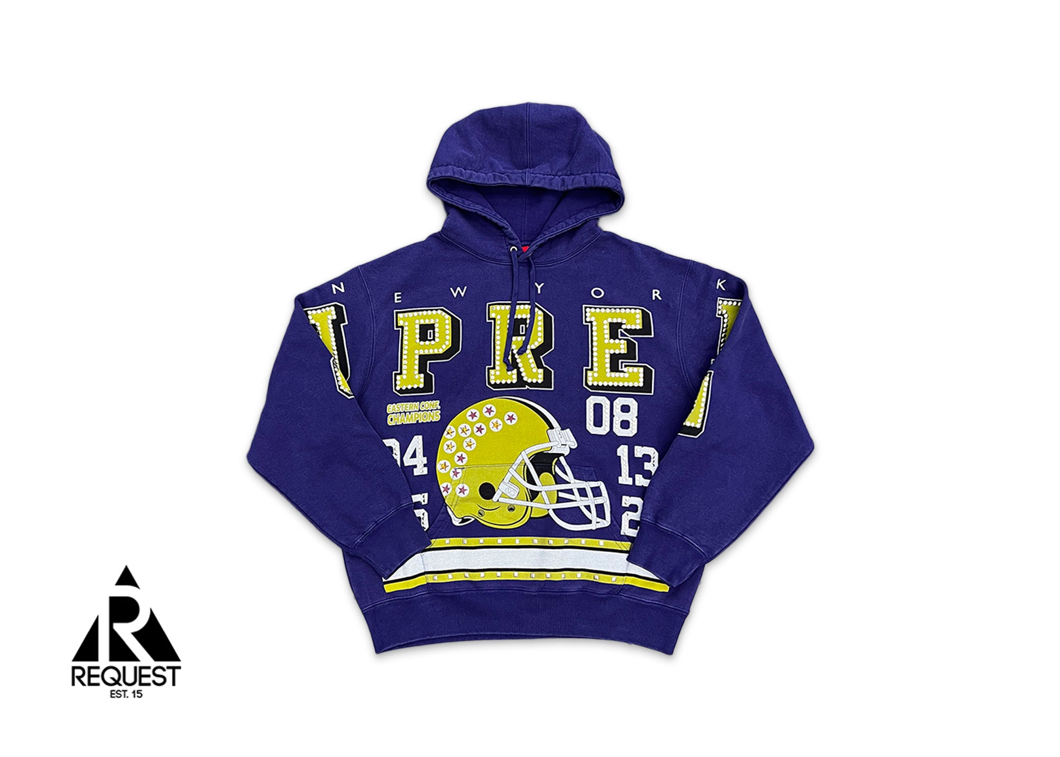 Supreme, Champions Studded Hooded Sweatshirt "Dark Royal"