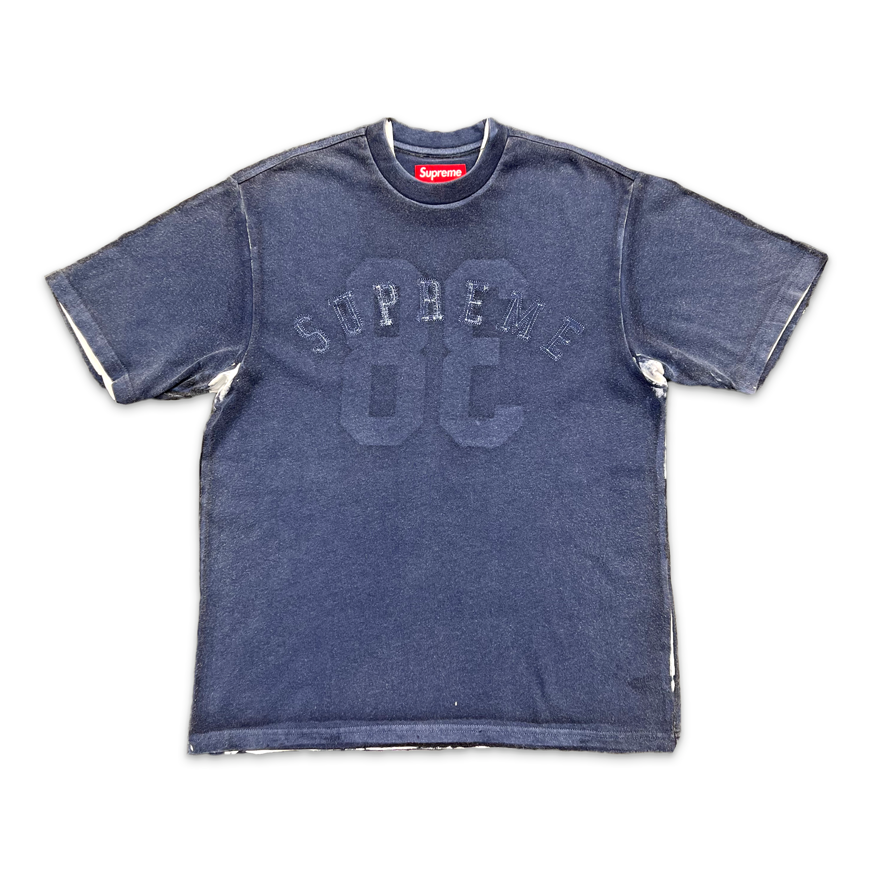 Supreme, Overprint S/S Tee FW25 "Navy"