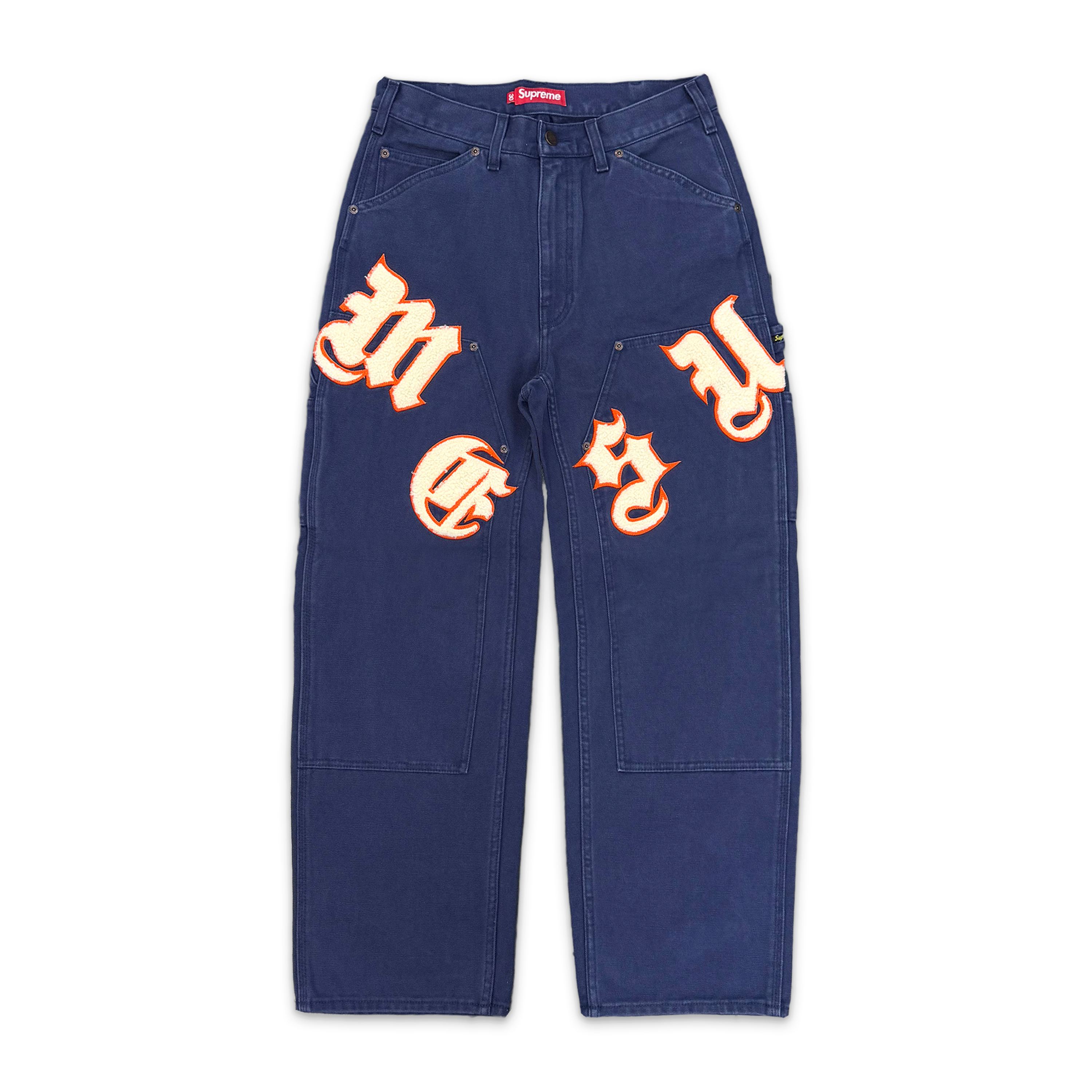 Supreme, Old English Canvas Double Knee Painter Pant "Navy"
